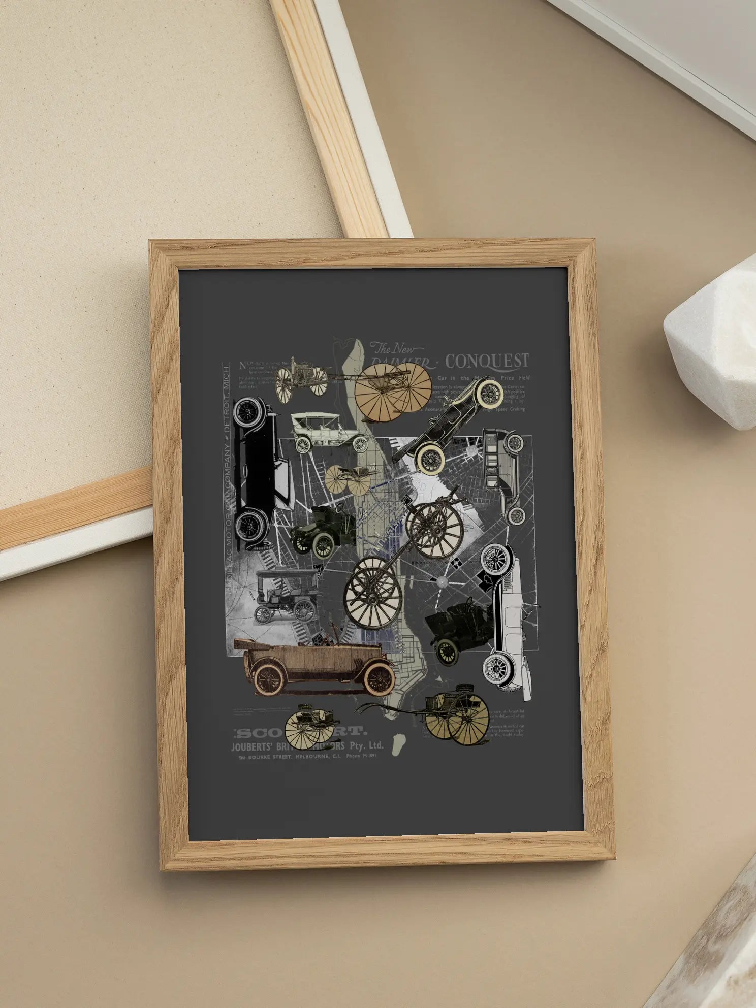 Cars in Grey Poster