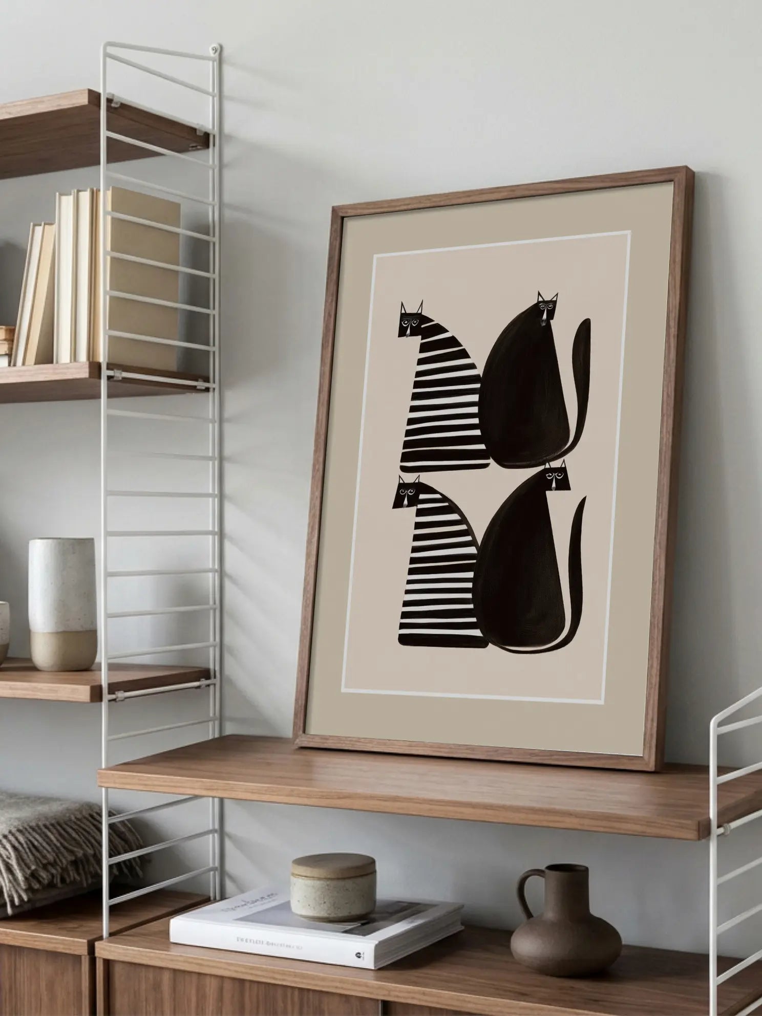 Cats in Stripes Poster
