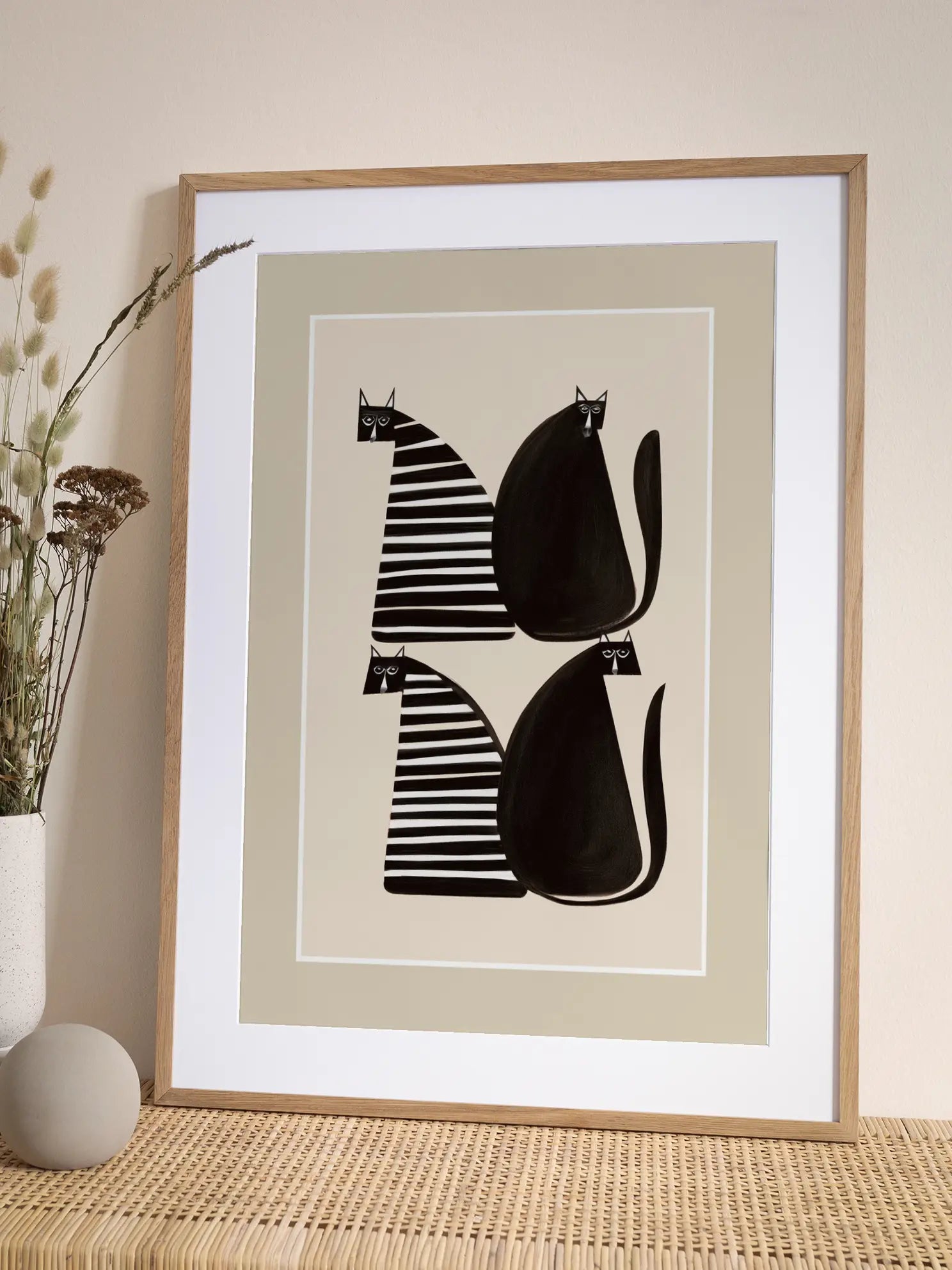 Cats in Stripes Poster