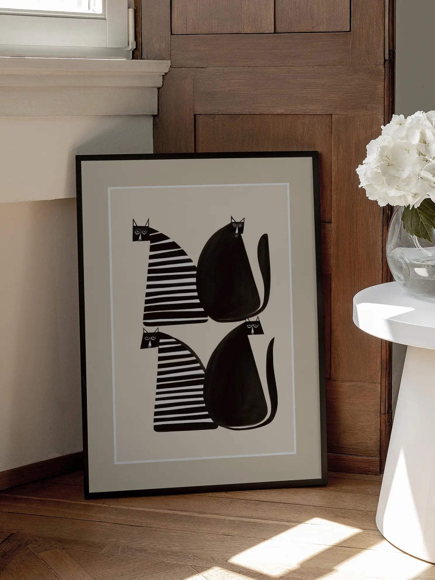 Cats in Stripes Poster