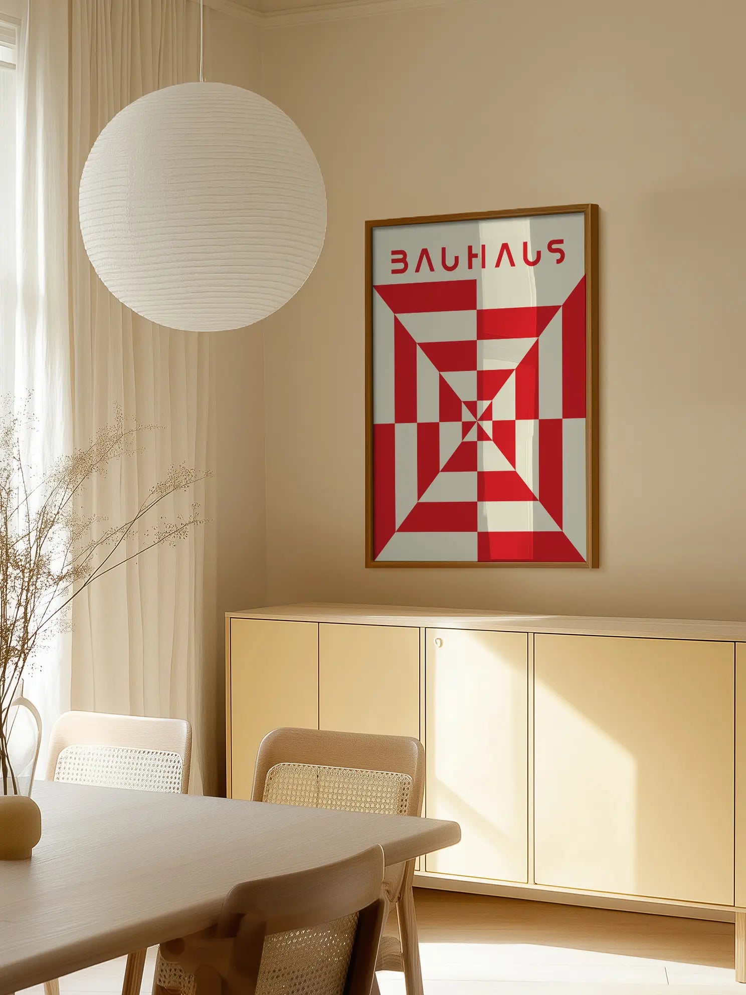 Central Red — Bauhaus Poster