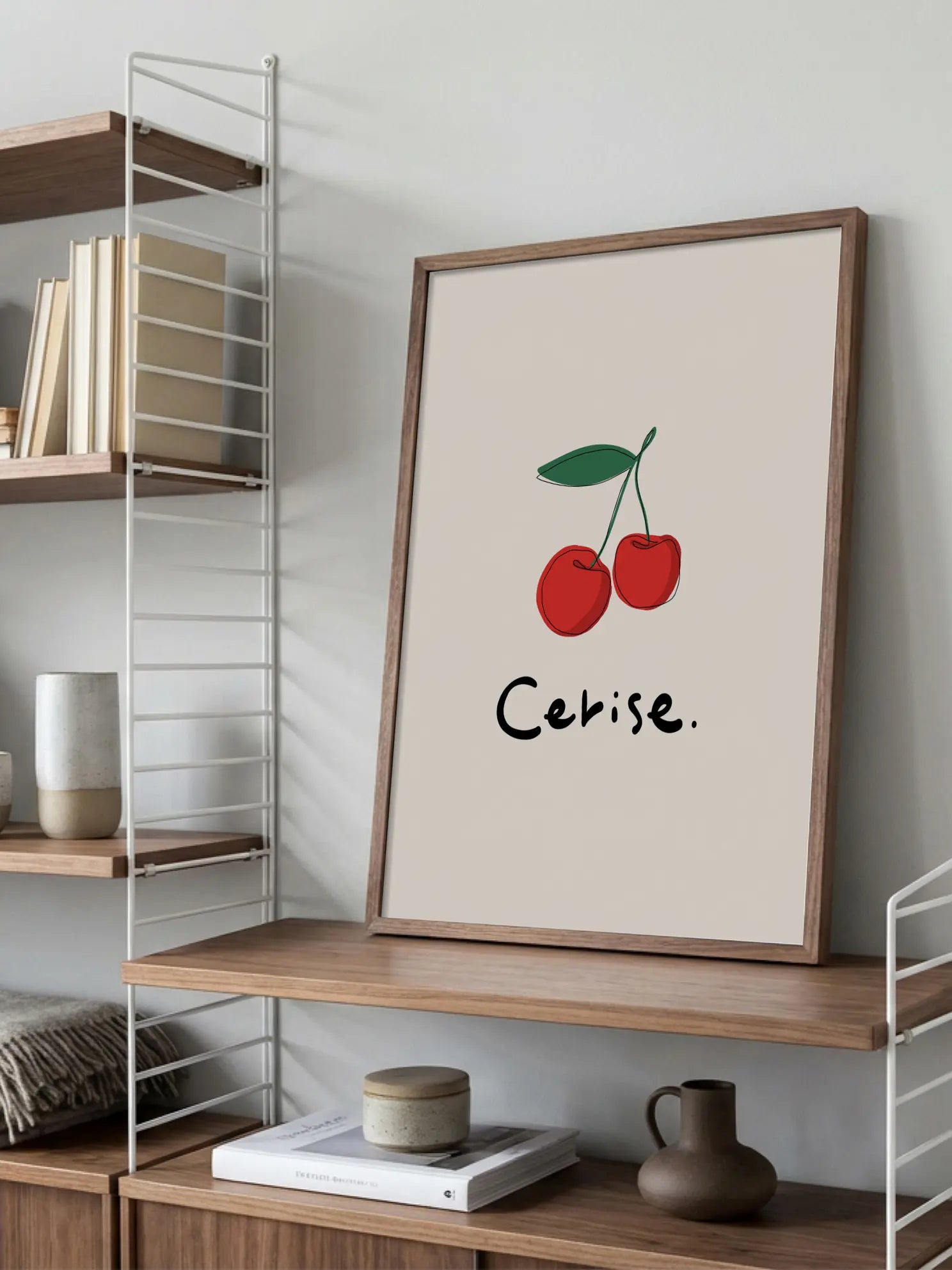 Cerise Outline Poster