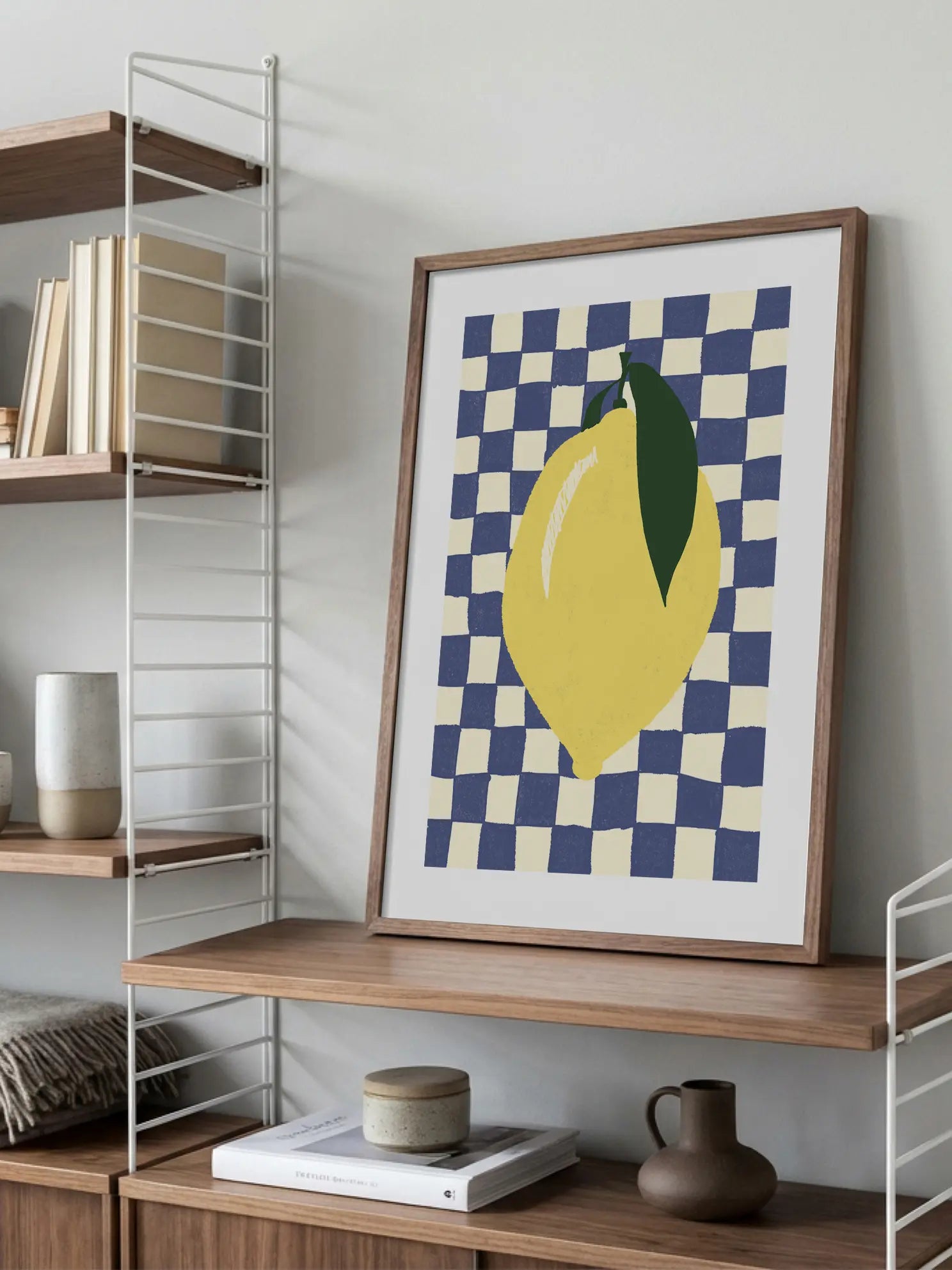 Checkered Lemon Poster