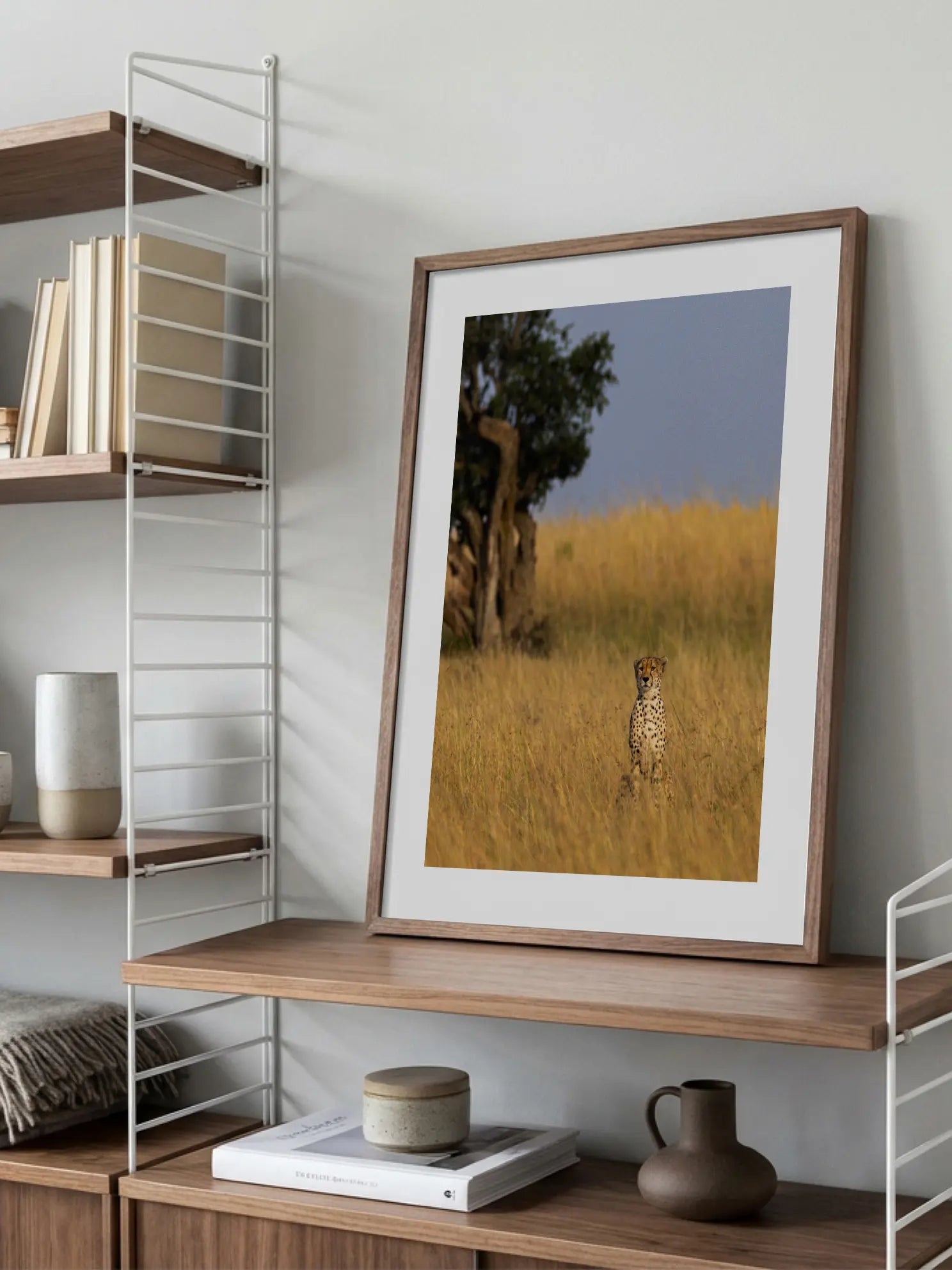 Cheetah in the Grass Poster