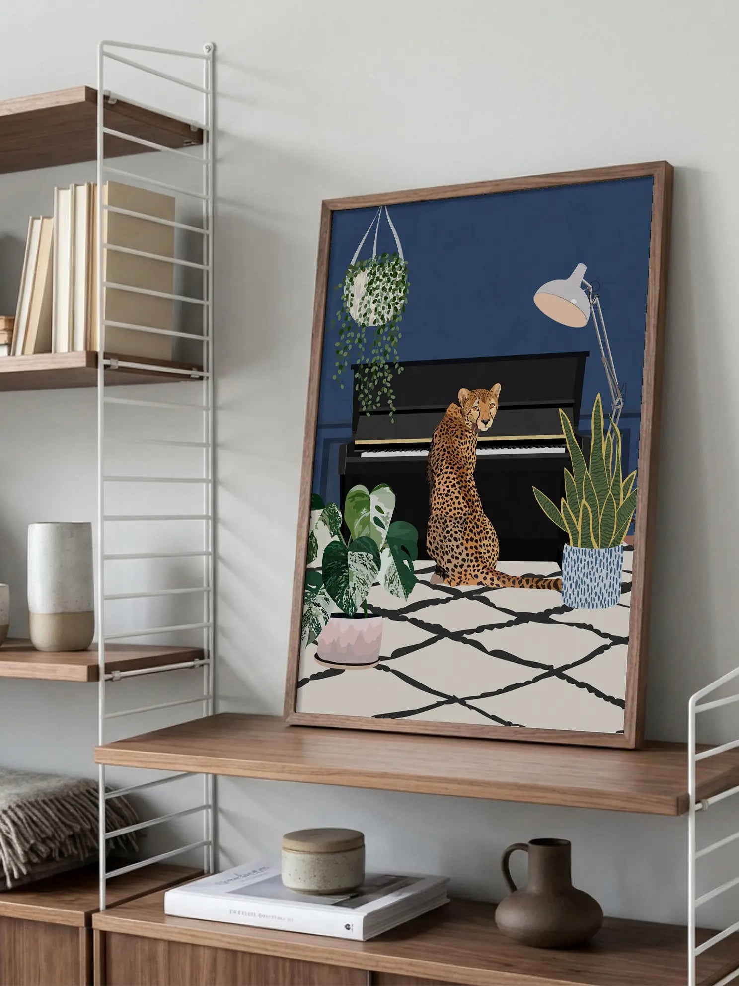 Cheetah Playing Piano Poster