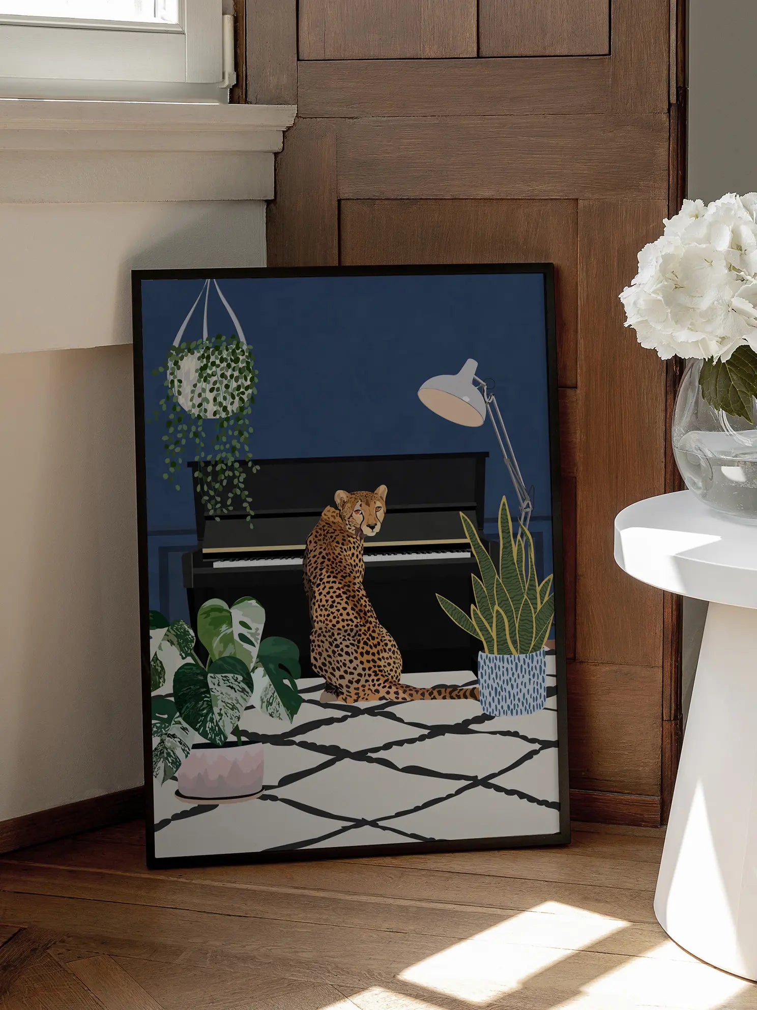 Cheetah Playing Piano Poster