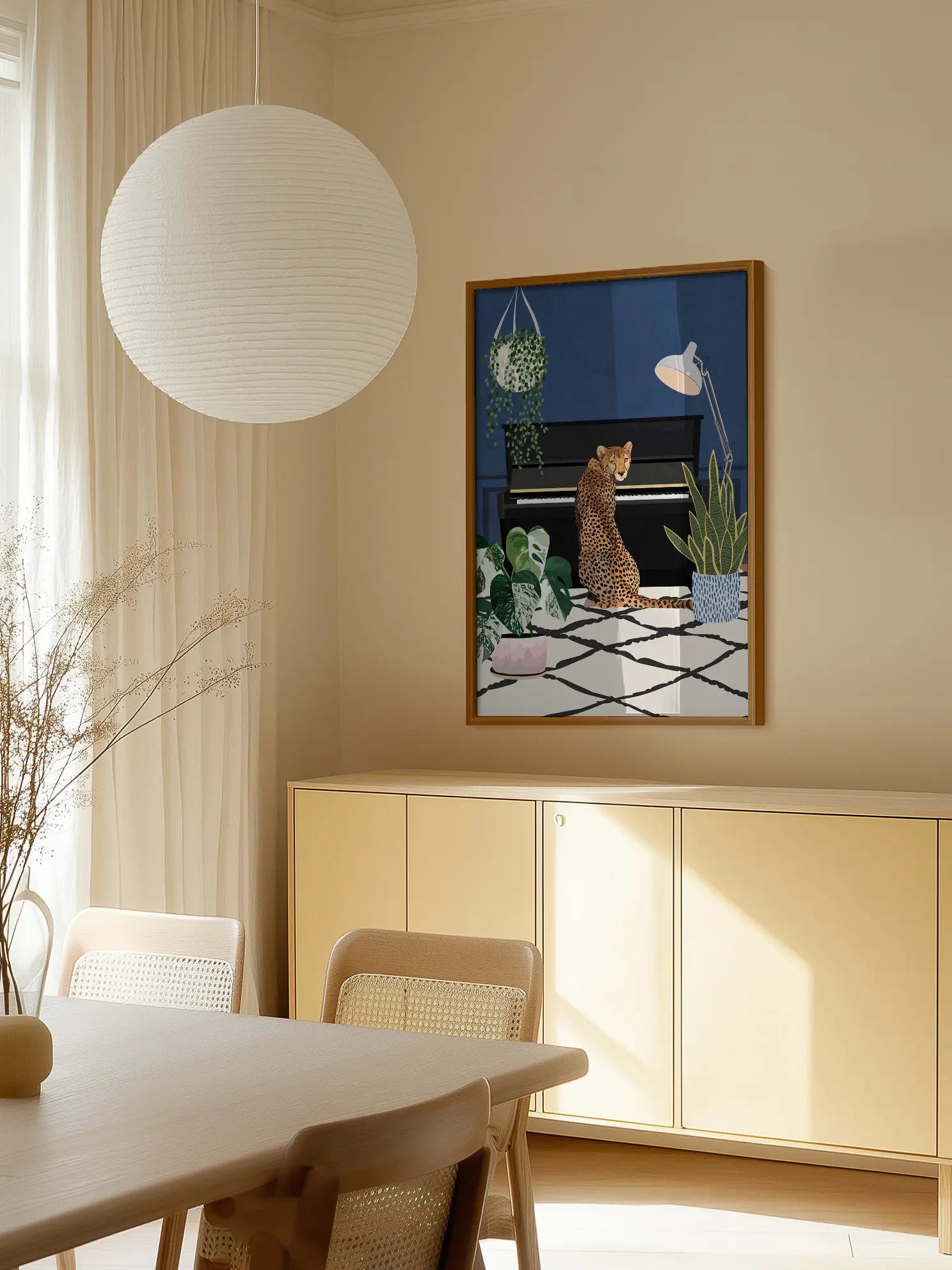 Cheetah Playing Piano Poster