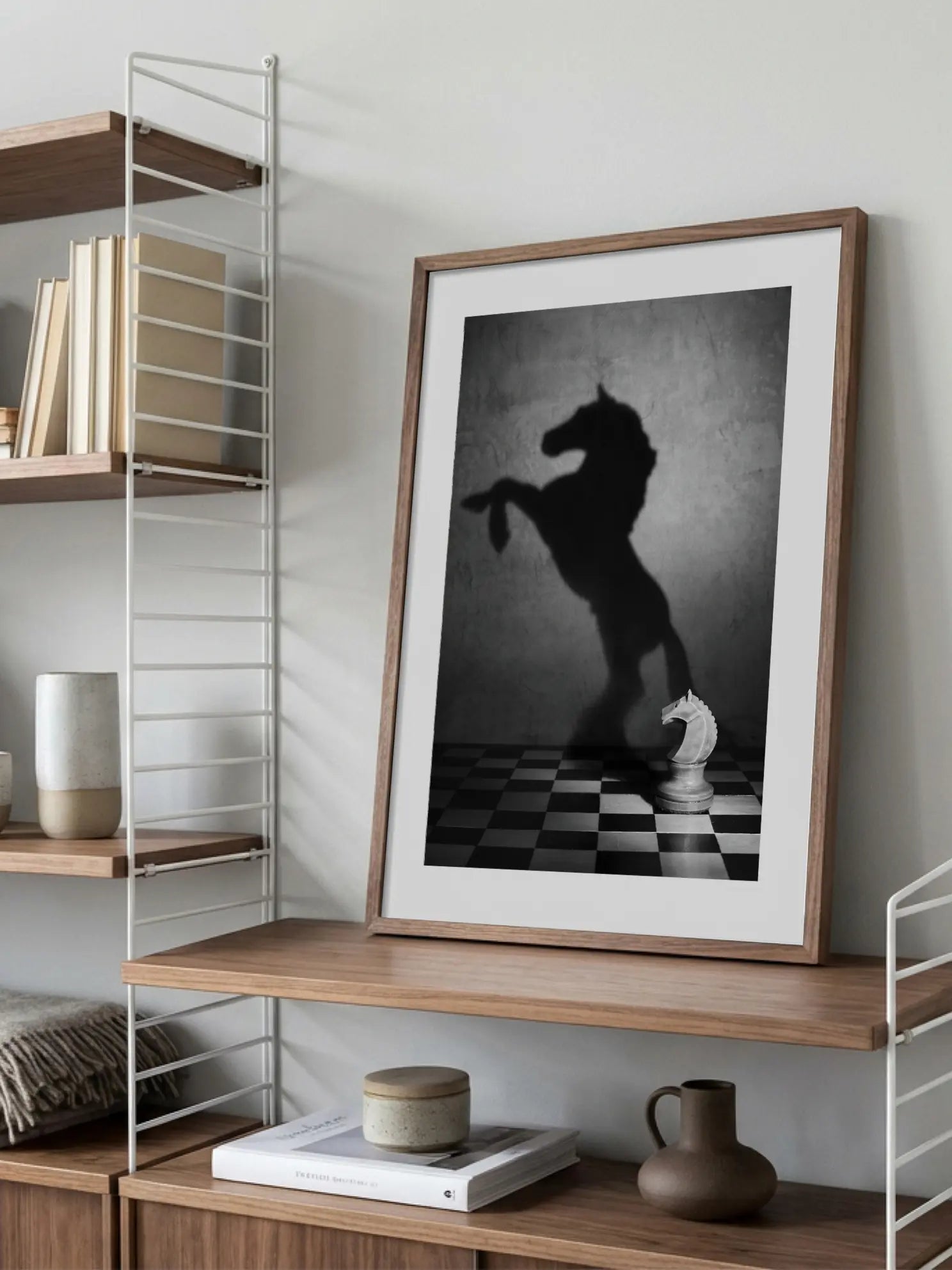 Chess Horse Shadow Poster