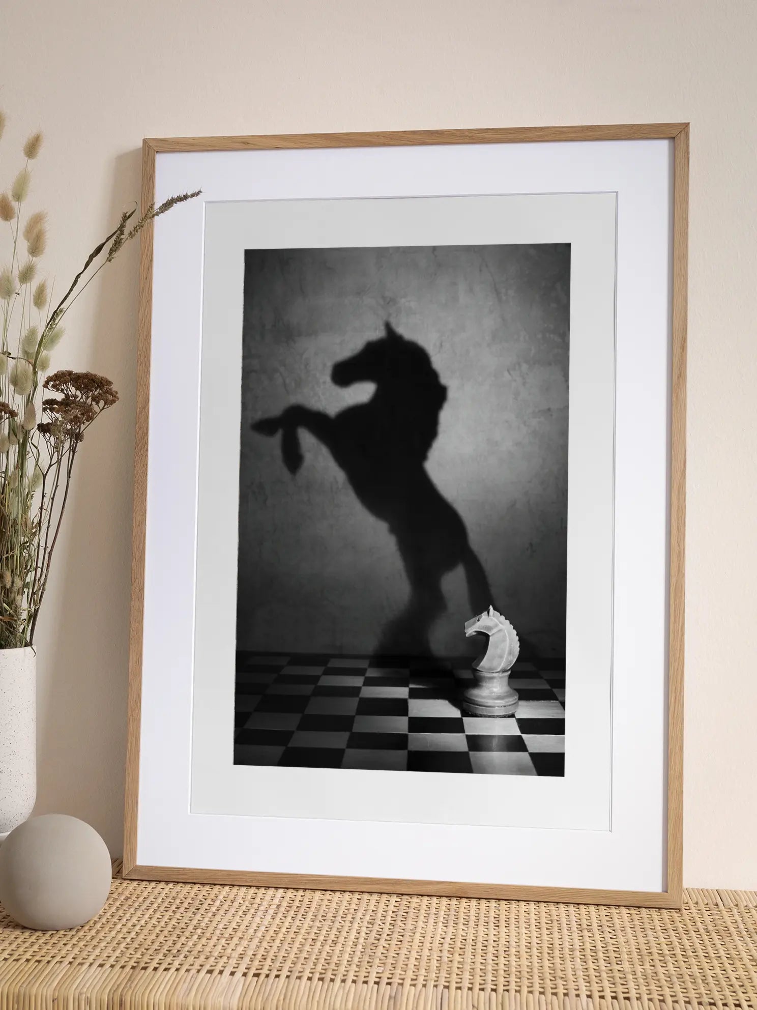 Chess Horse Shadow Poster