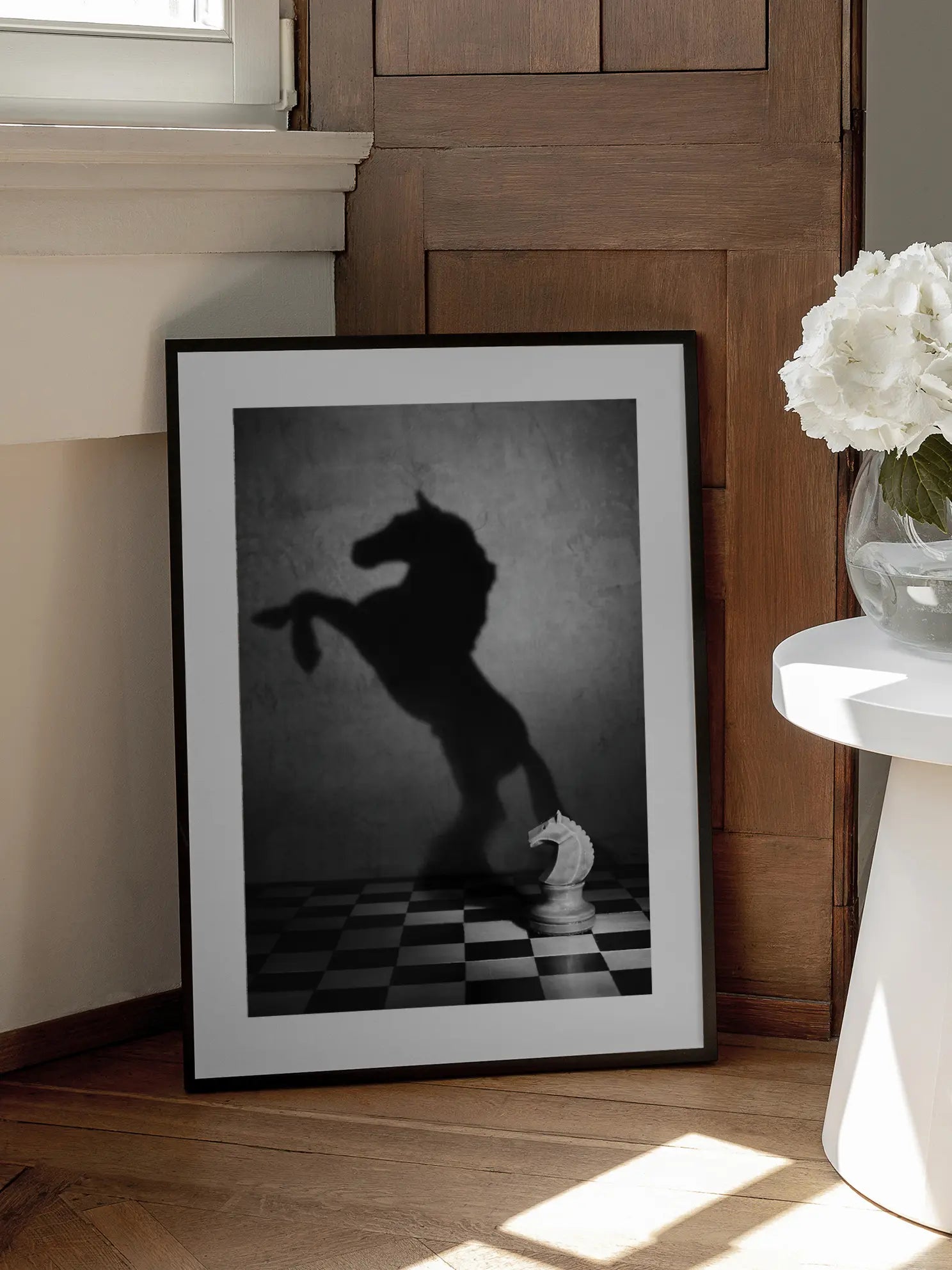 Chess Horse Shadow Poster