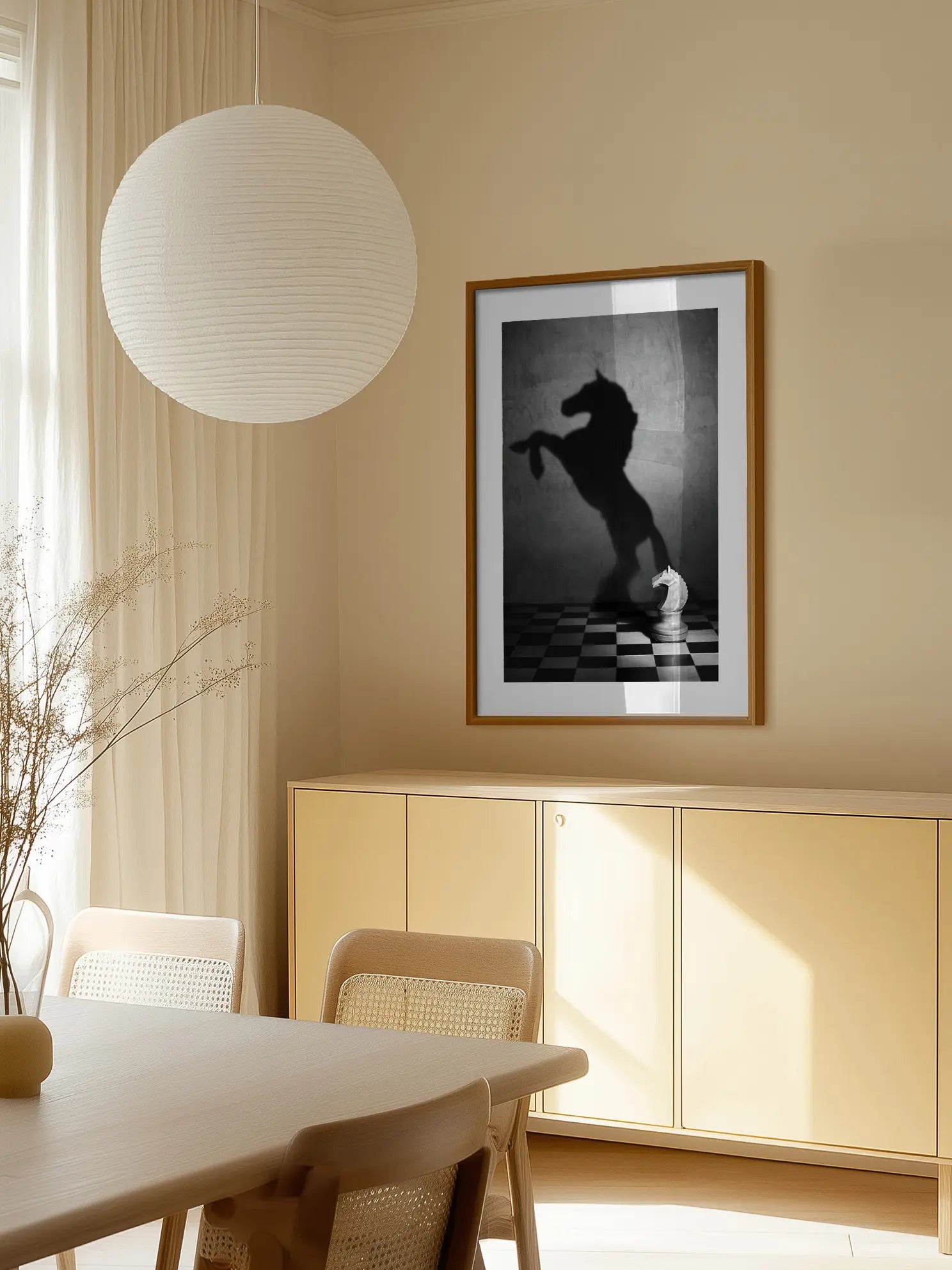 Chess Horse Shadow Poster