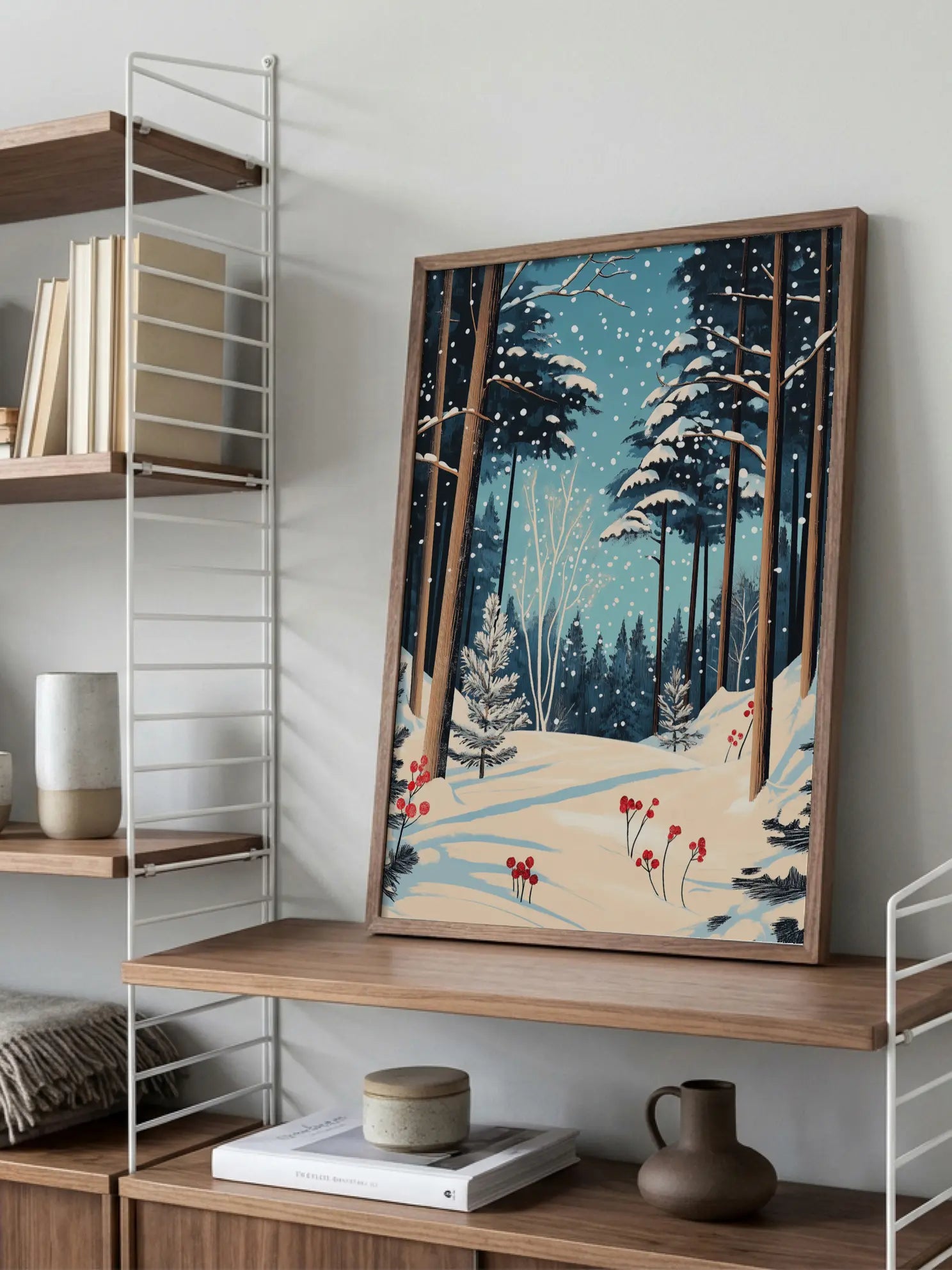Christmas Snowy forest Poster