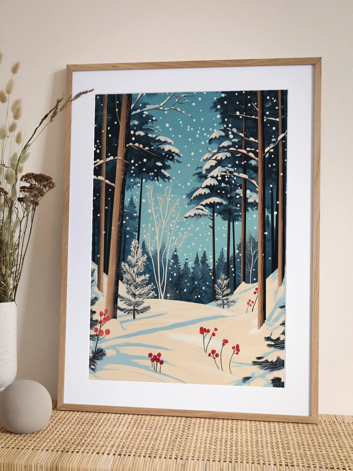 Christmas Snowy forest Poster