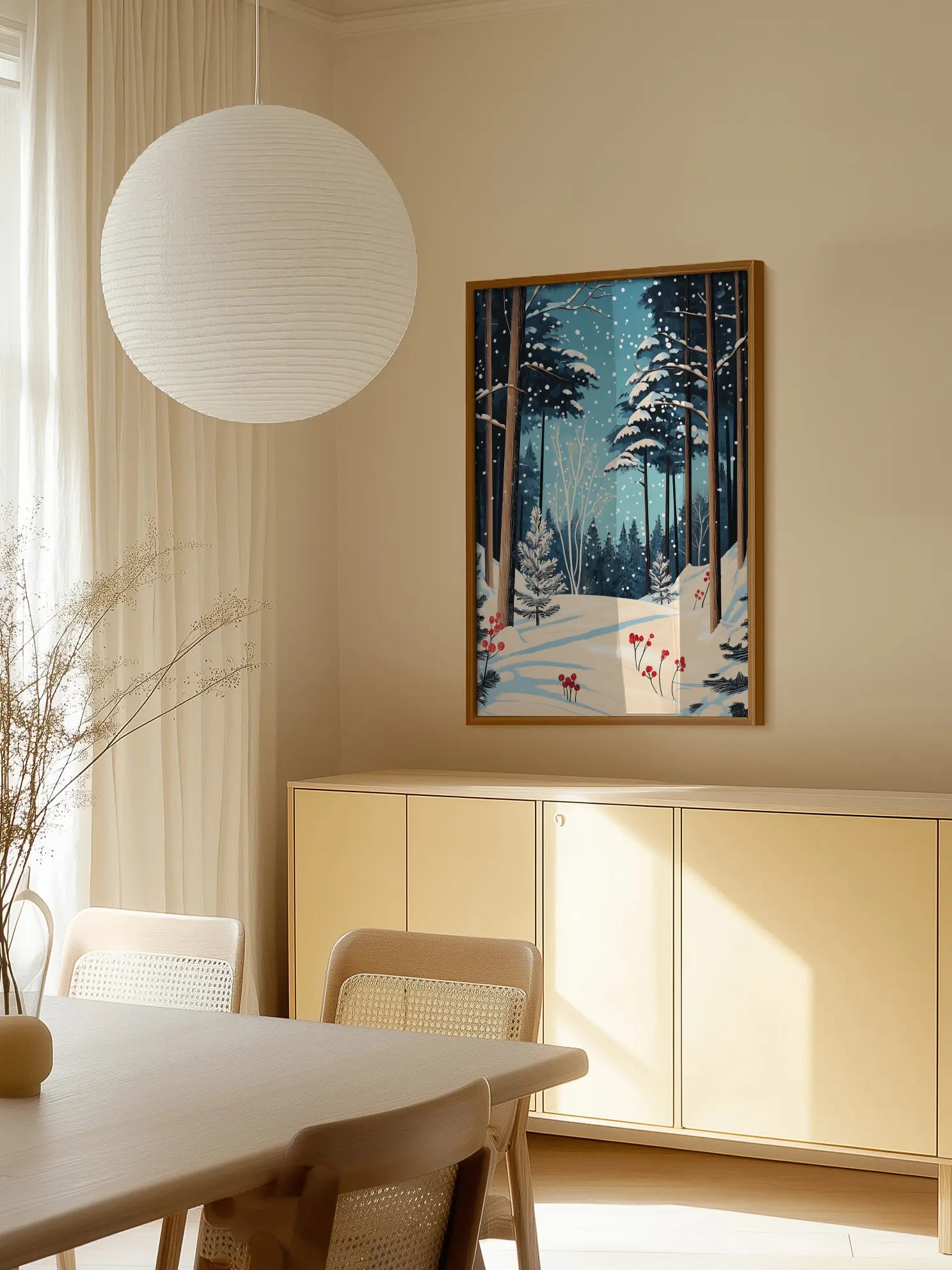 Christmas Snowy forest Poster