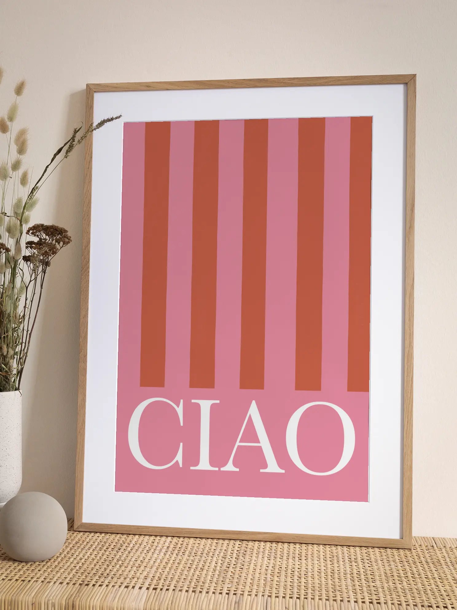 Ciao Stripes Poster