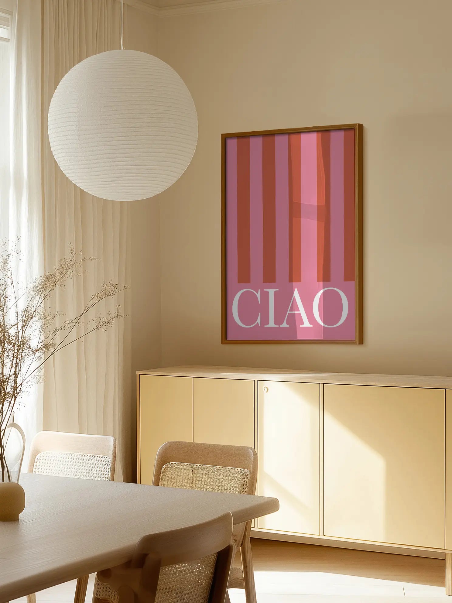 Ciao Stripes Poster