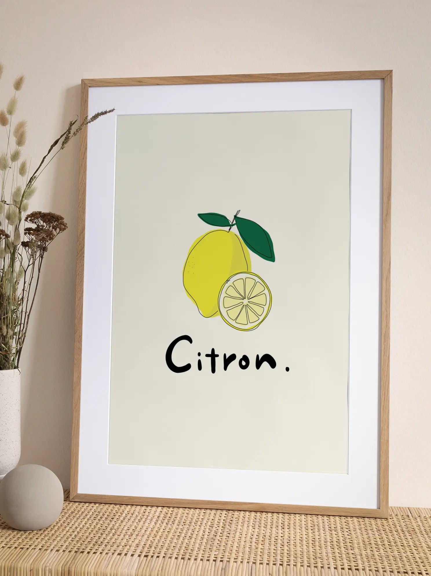 Citron Outline Poster
