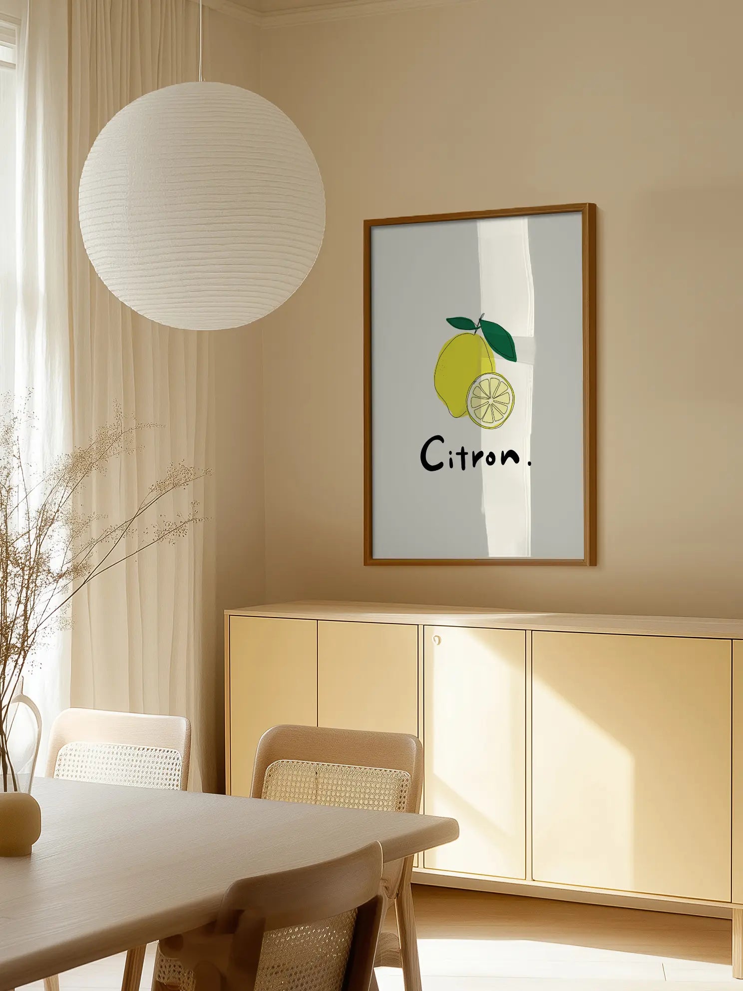 Citron Outline Poster