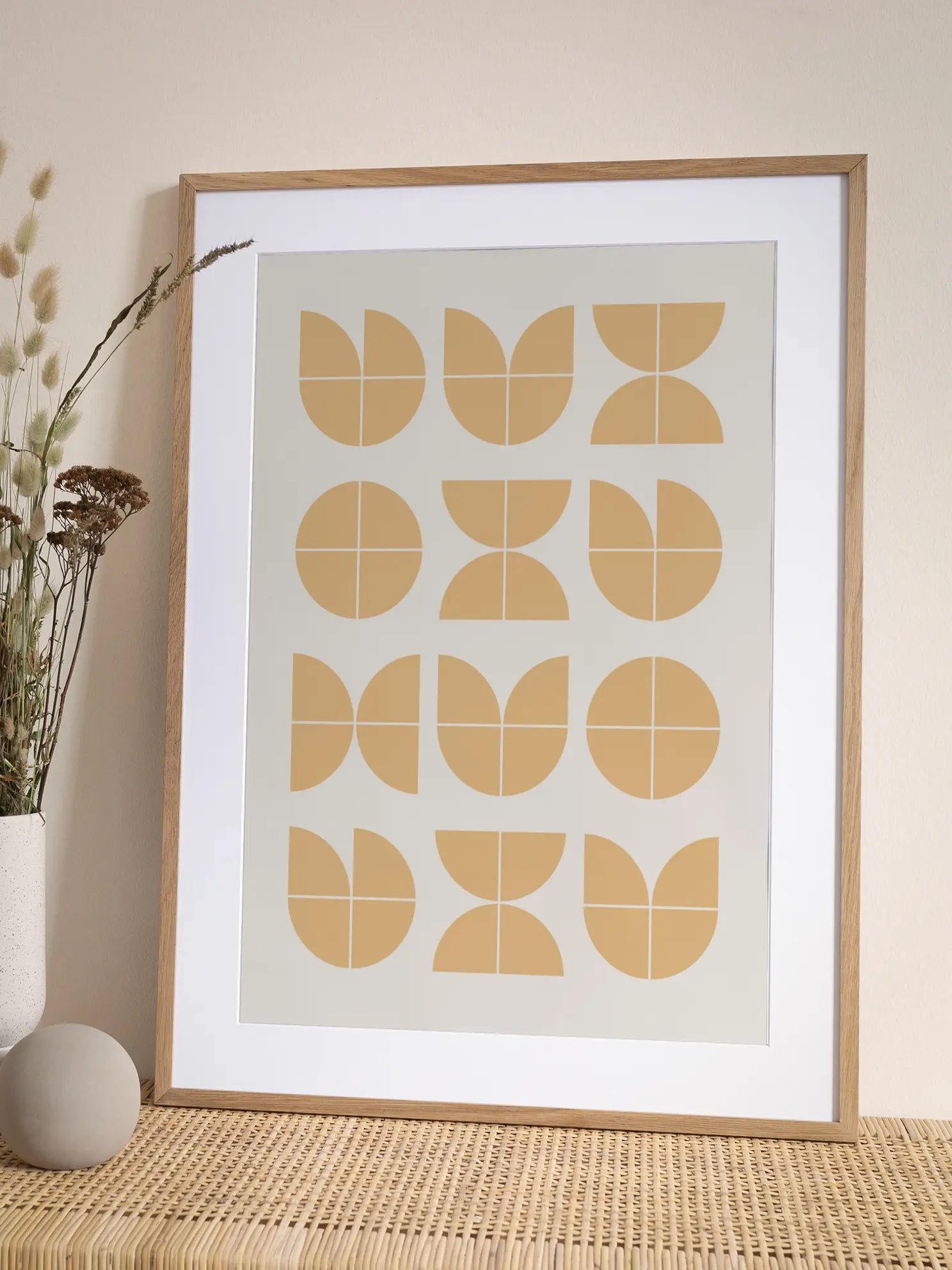 Citrus Grid — Bauhaus Poster