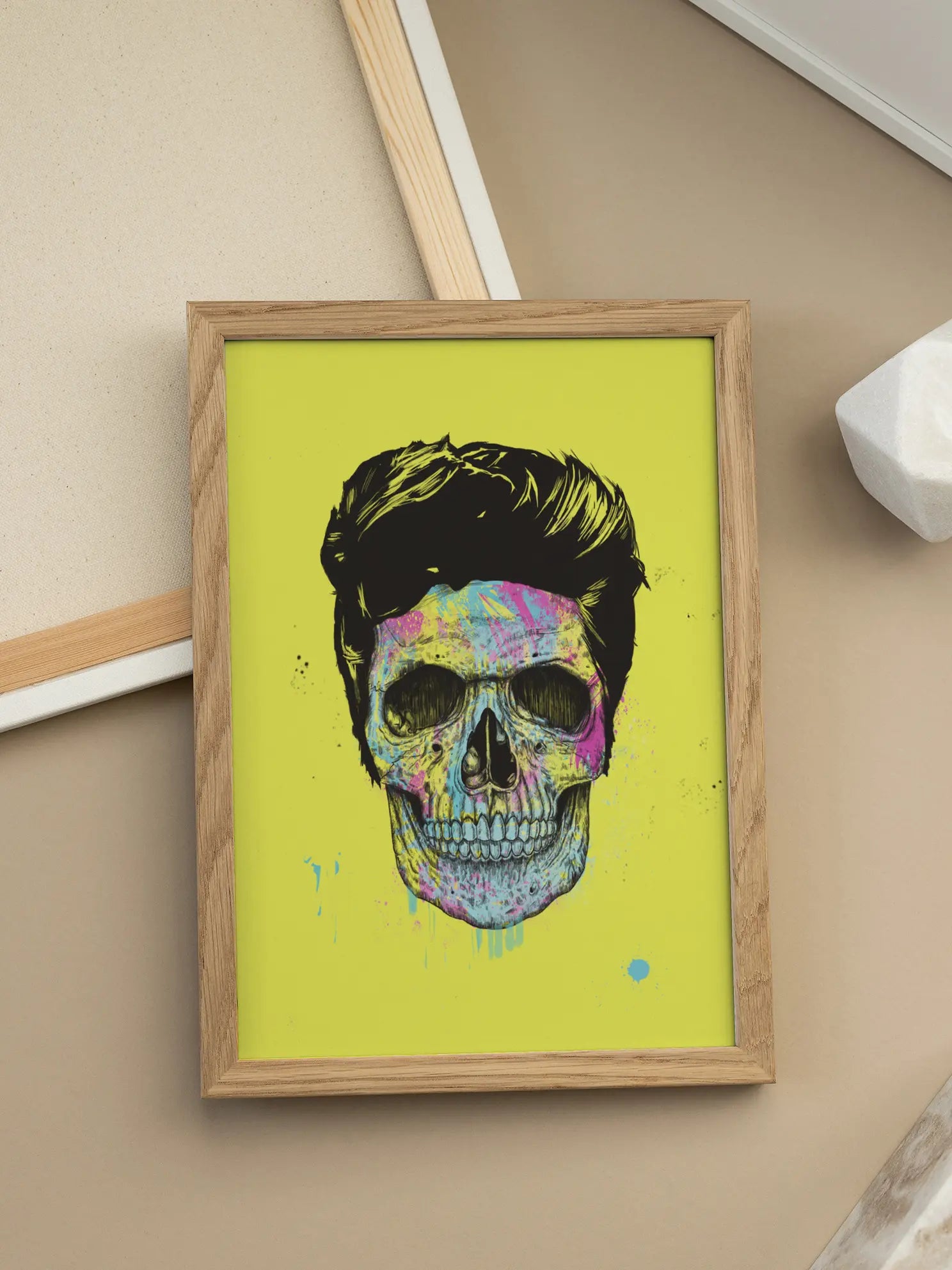 CMYK Skull Poster