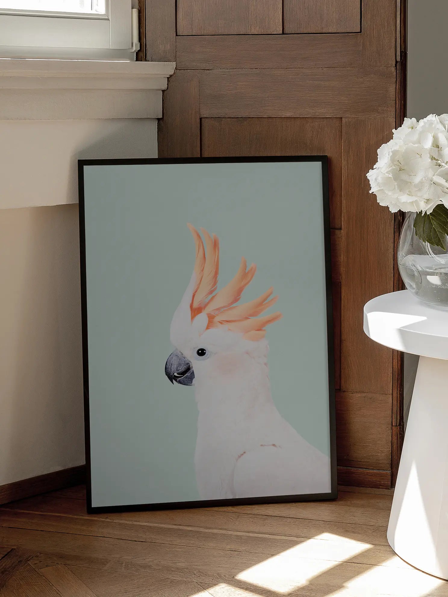 Cockatoo On Mint Poster
