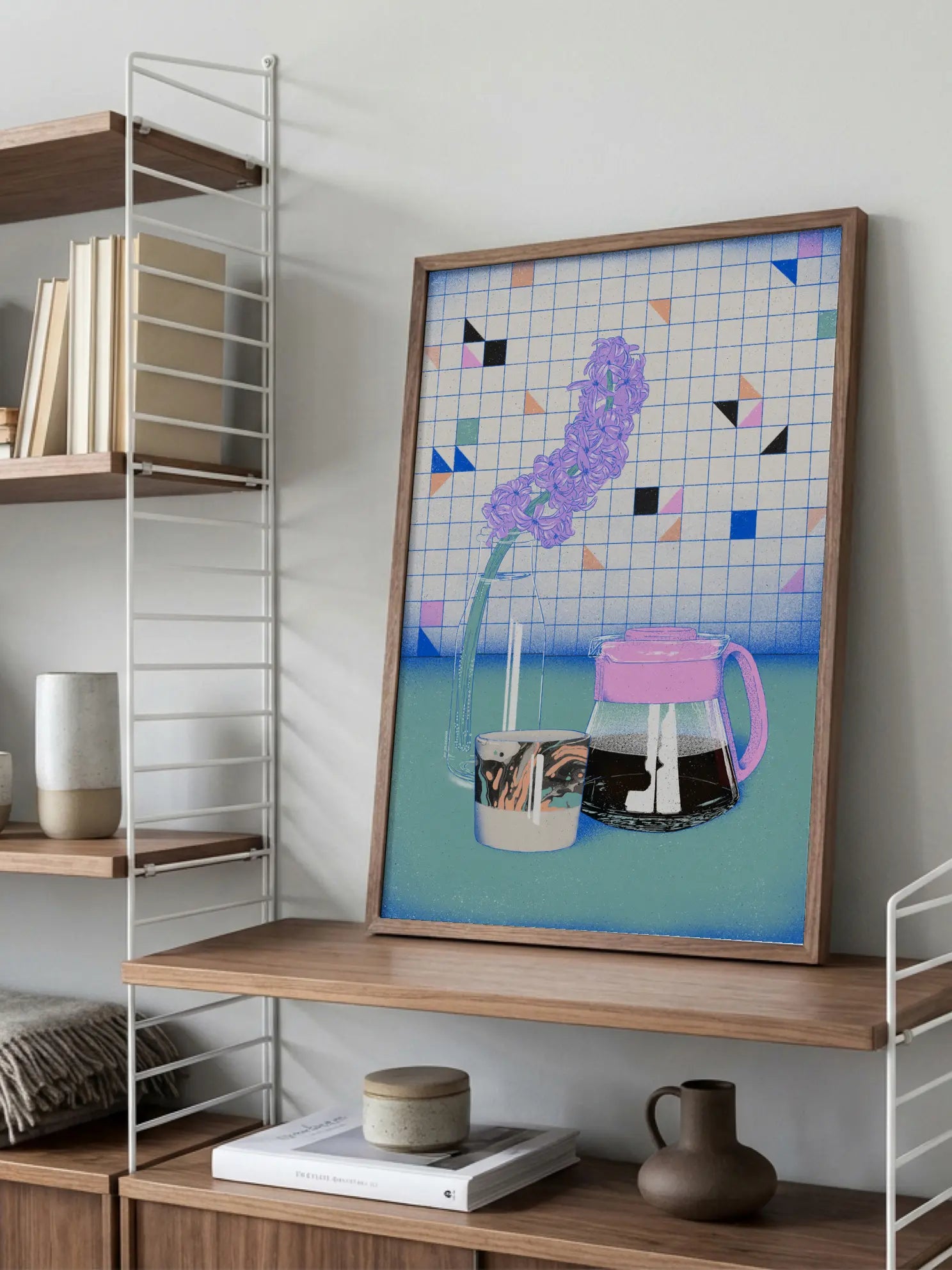 Coffee and Hyacinth Poster