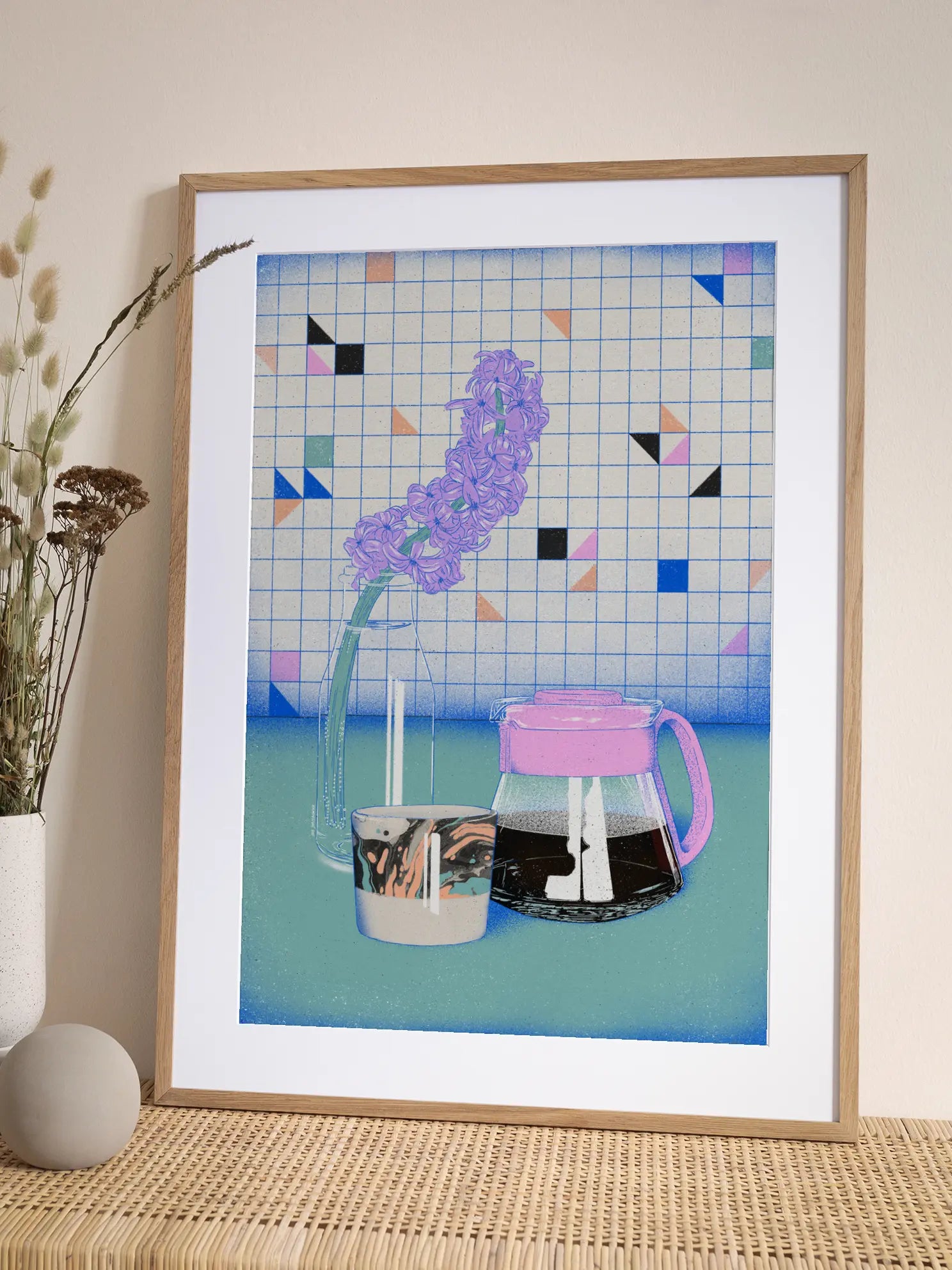 Coffee and Hyacinth Poster