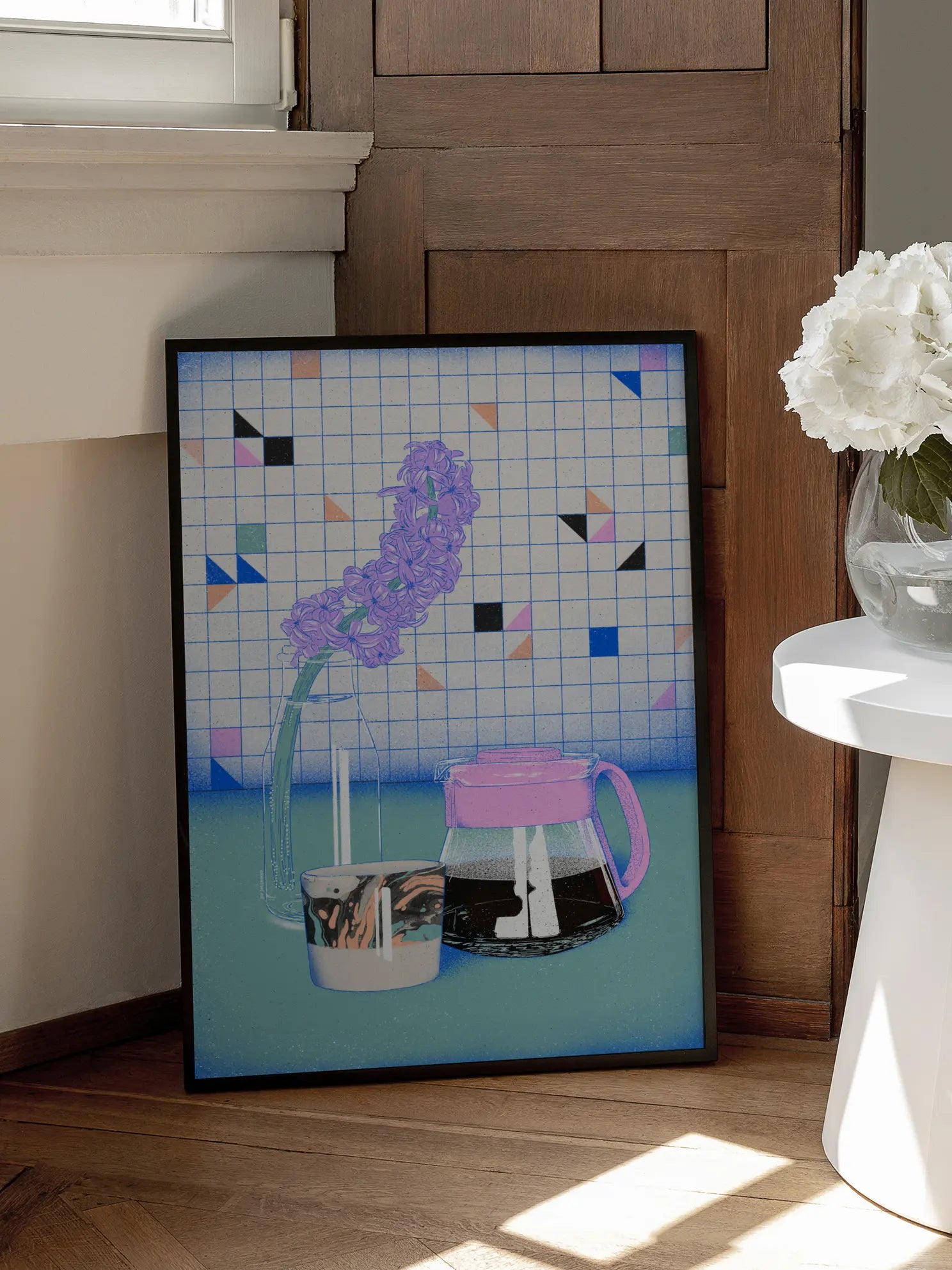 Coffee and Hyacinth Poster