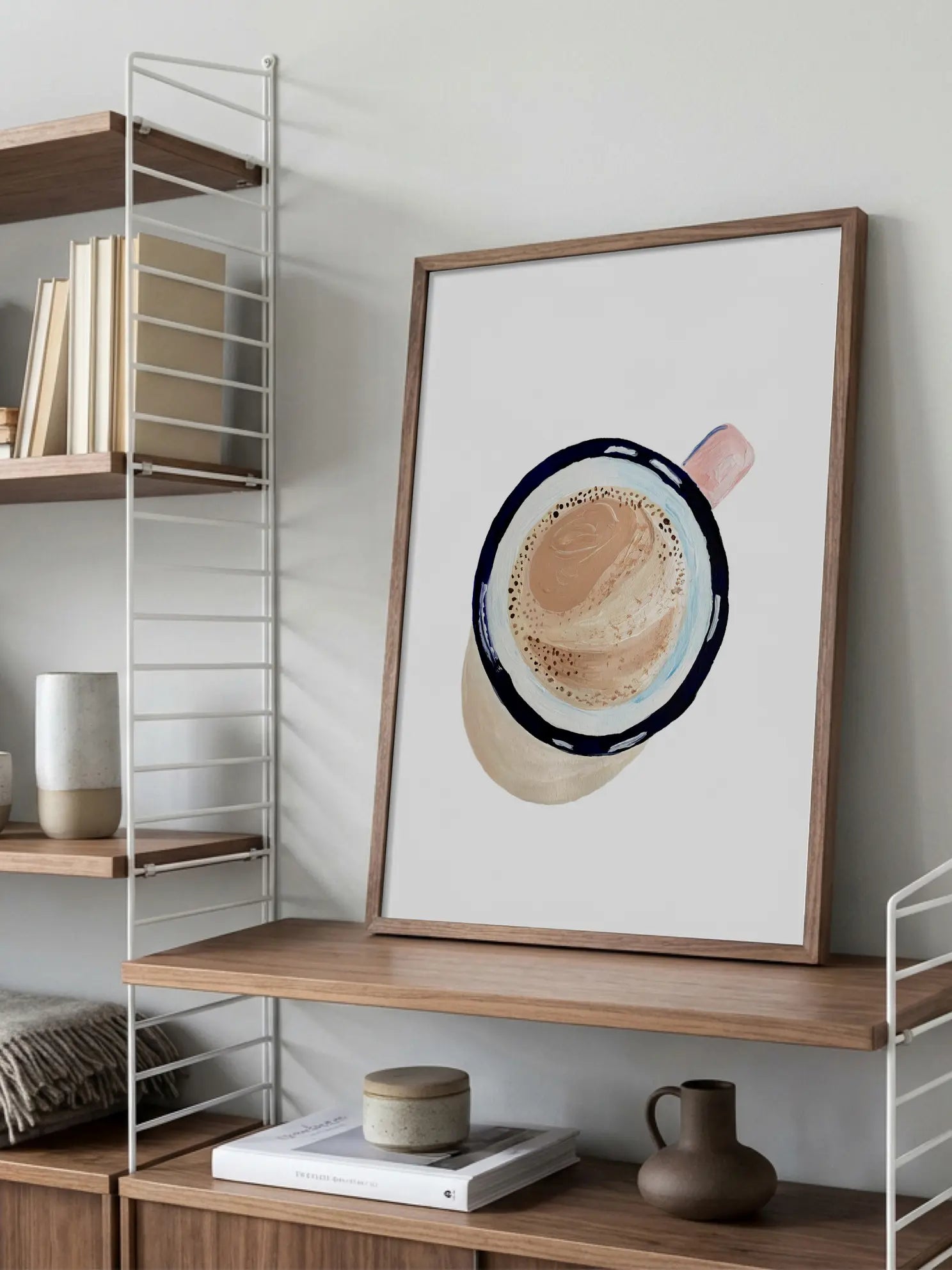 Coffee Cup Rosa Blau Poster