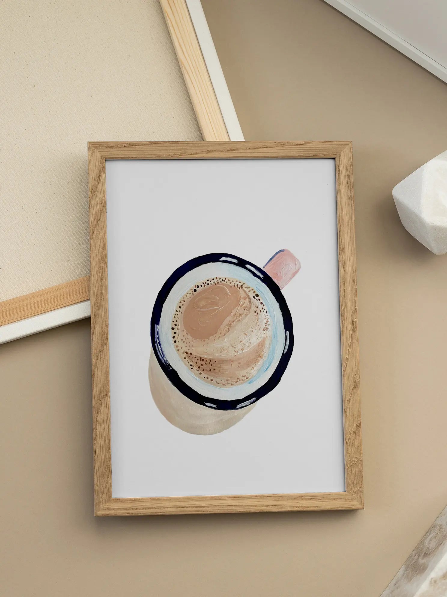 Coffee Cup Rosa Blau Poster