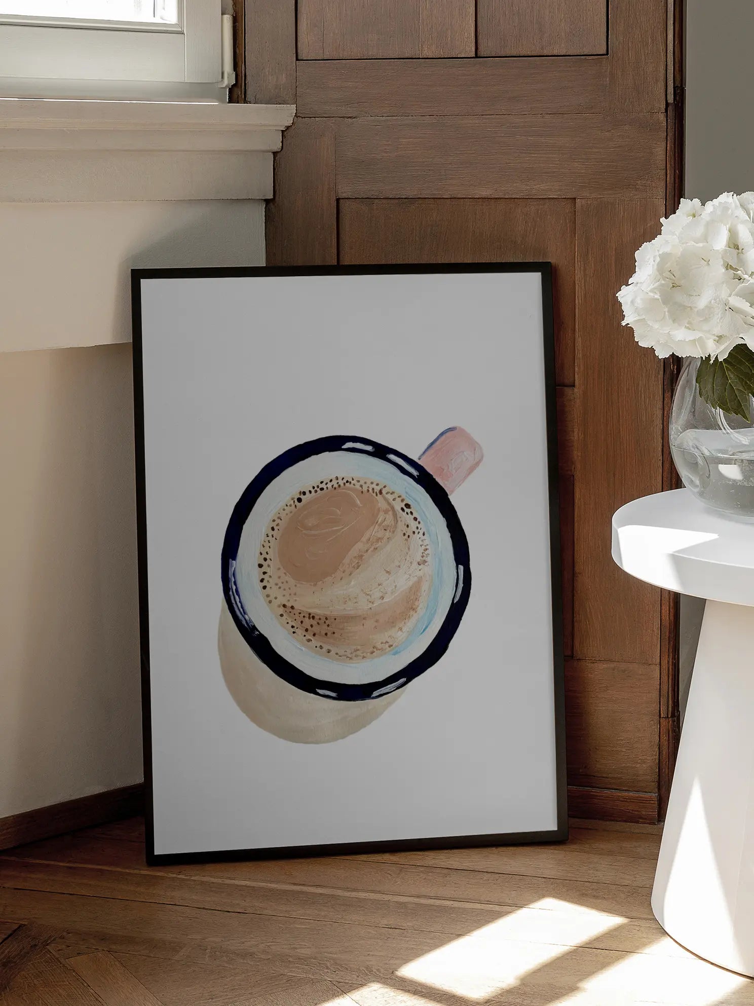 Coffee Cup Rosa Blau Poster