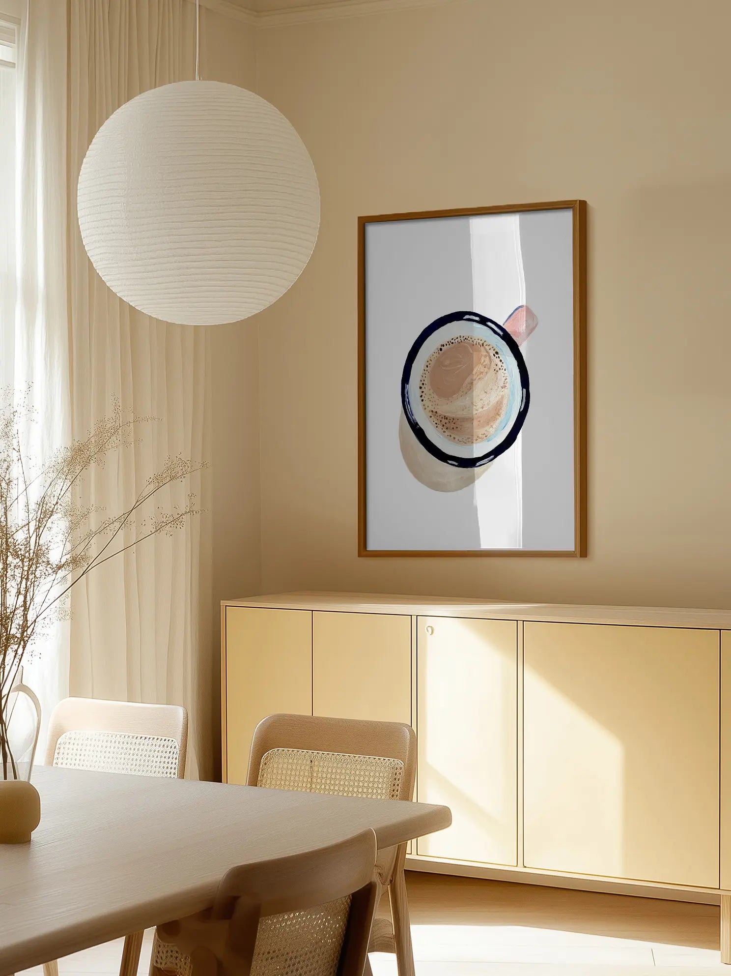 Coffee Cup Rosa Blau Poster