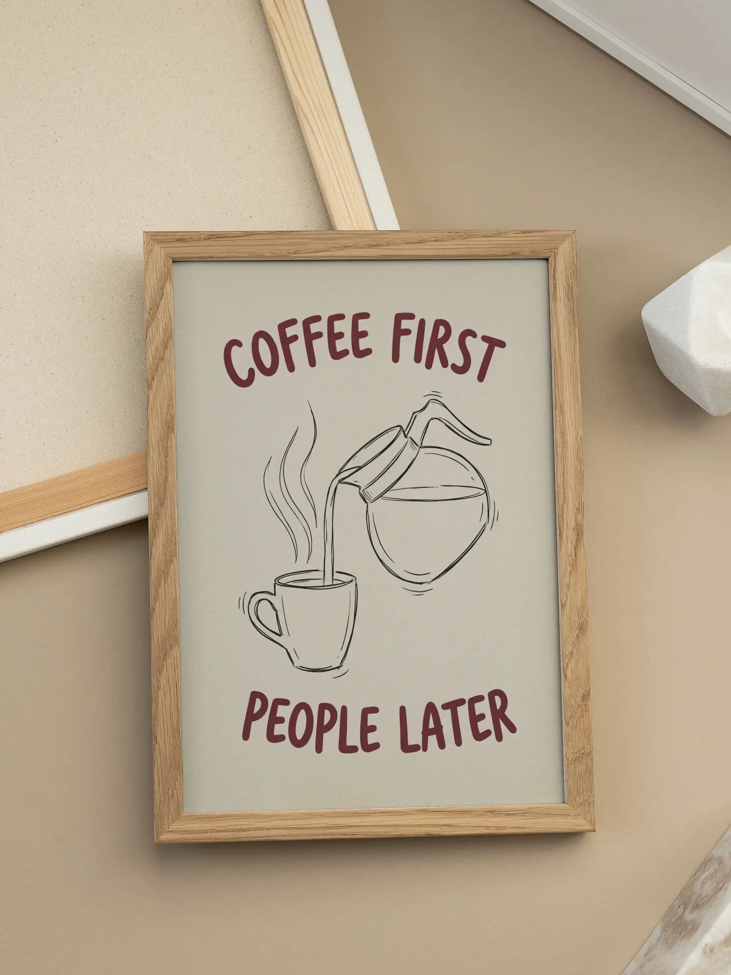 Coffee First People Later Poster