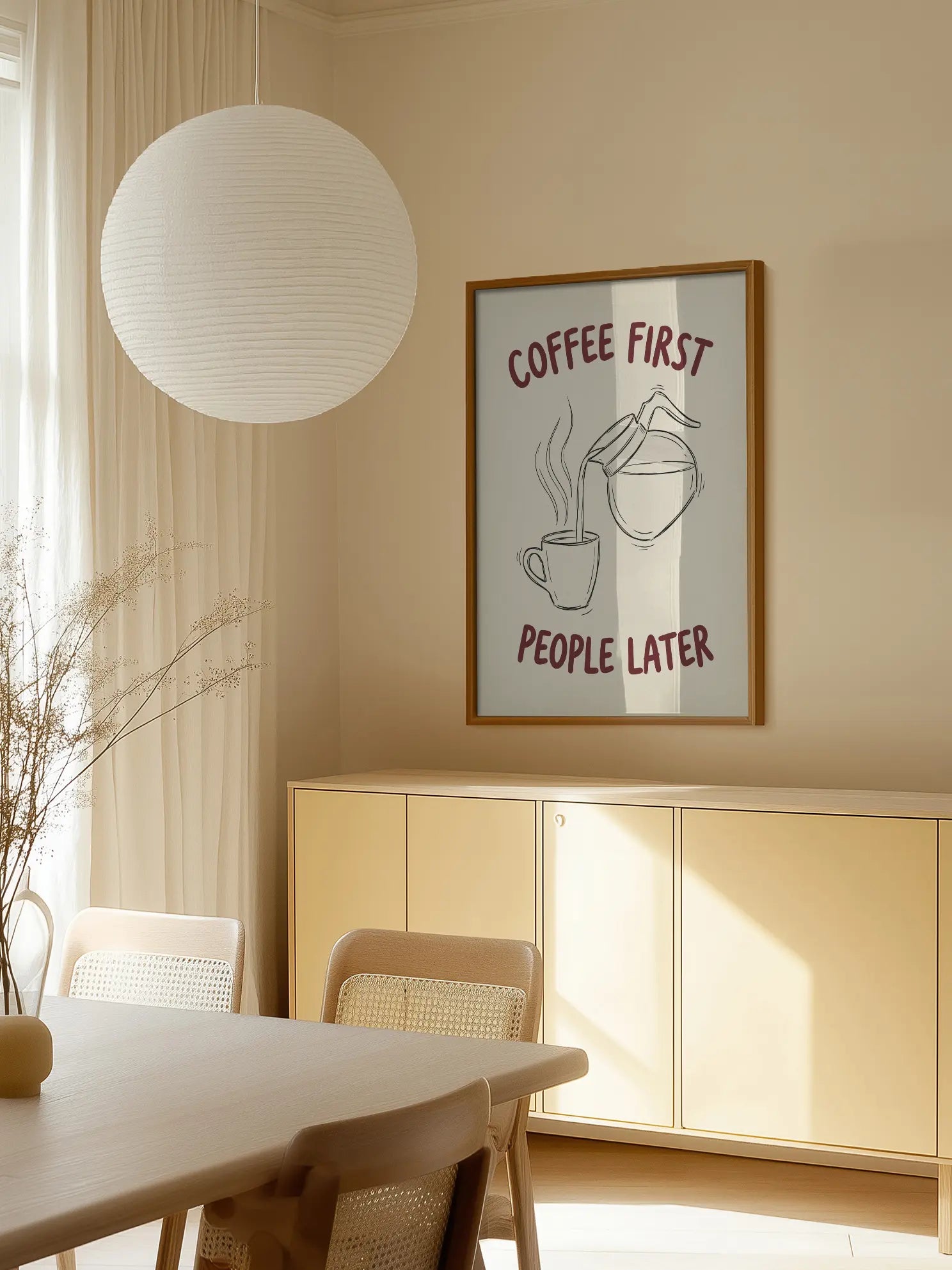 Coffee First People Later Poster