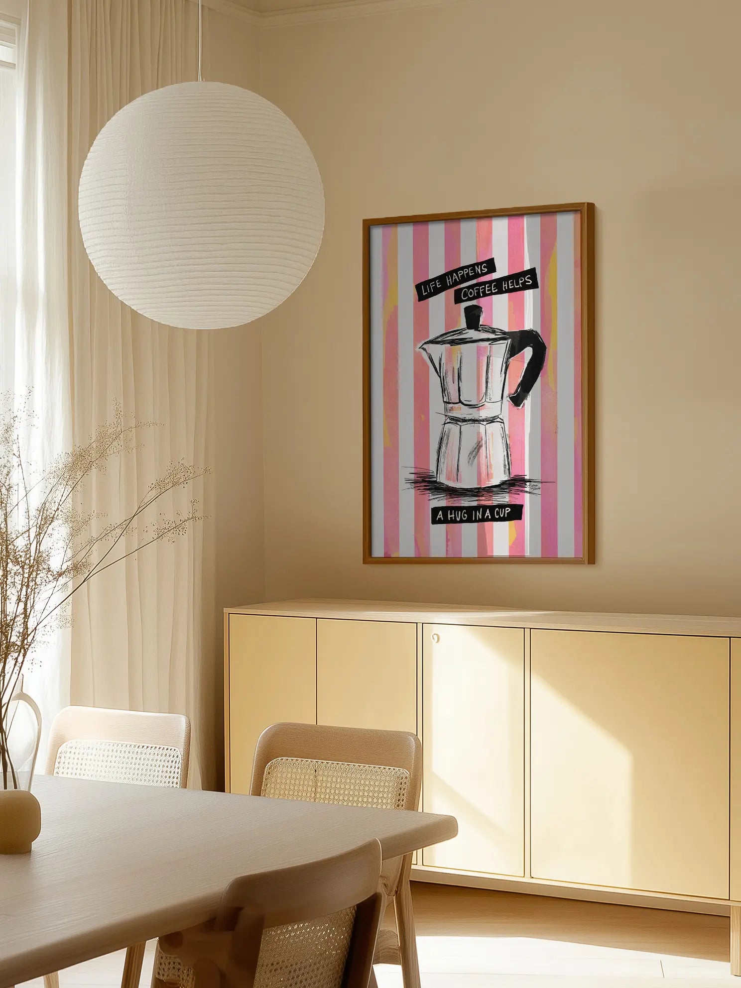 Coffee hilft Life Quote Poster