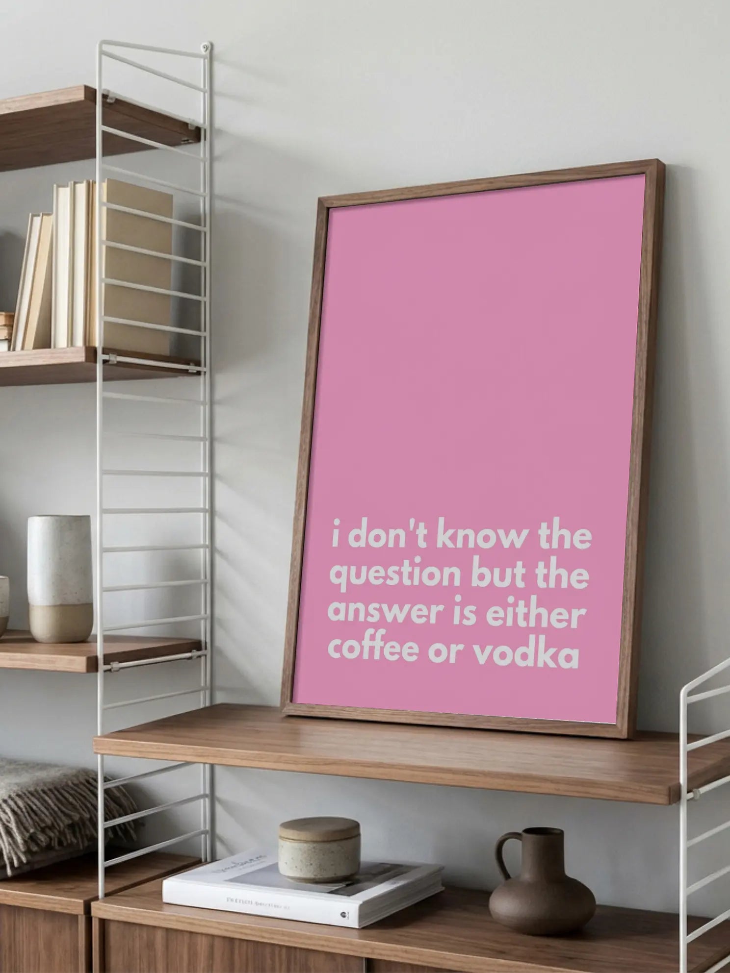 Coffee oder Vodka Quote Poster