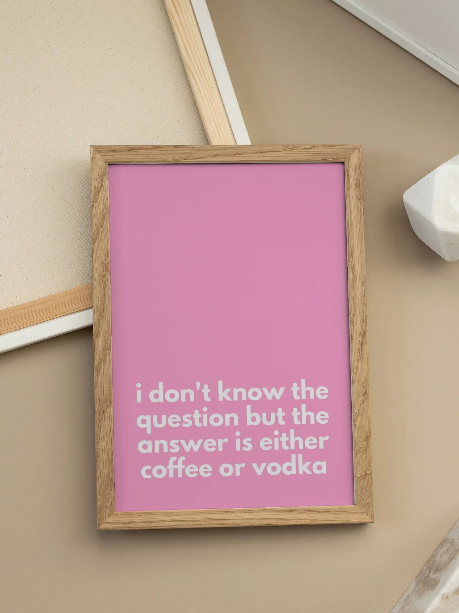 Coffee oder Vodka Quote Poster