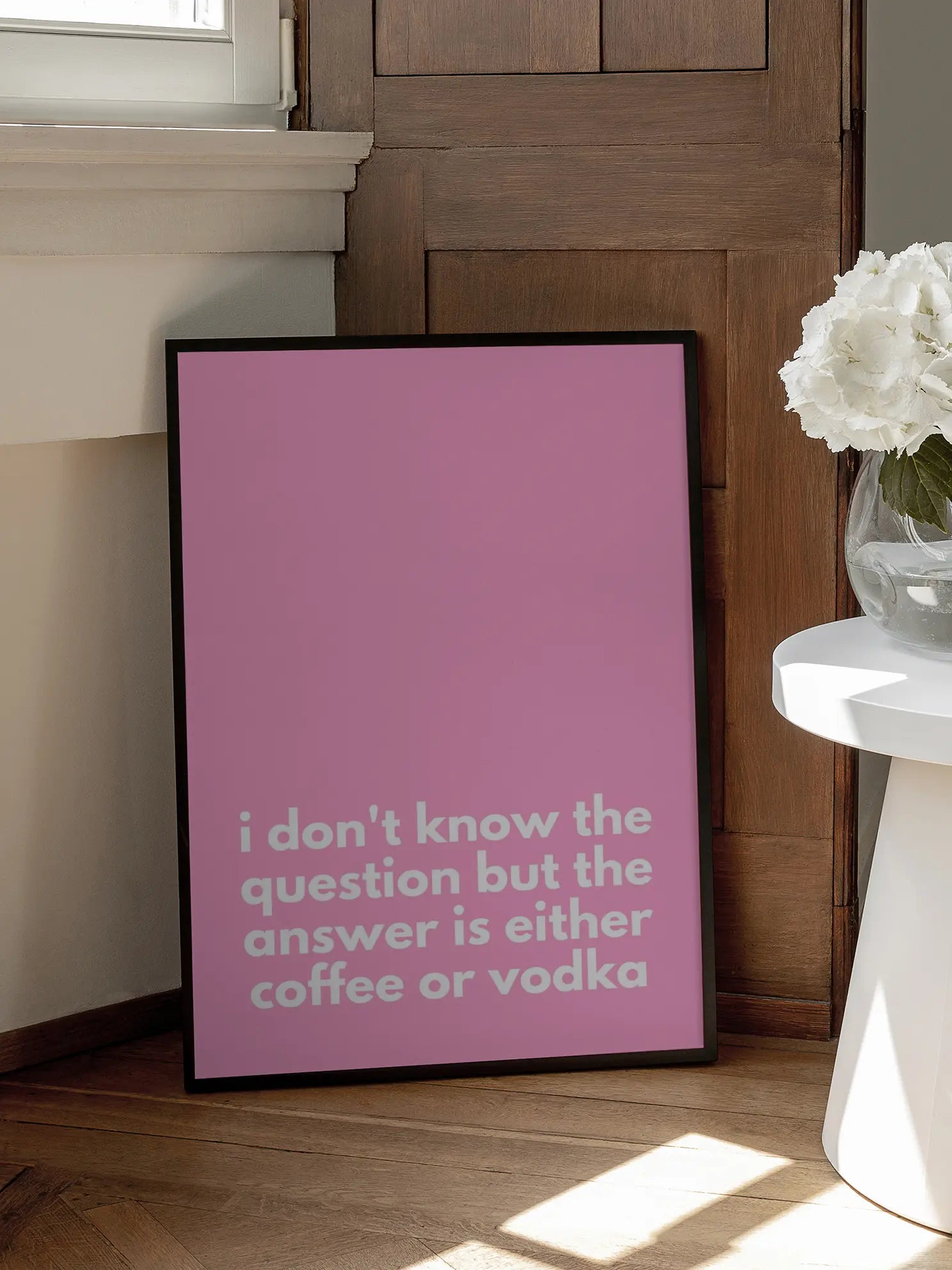 Coffee oder Vodka Quote Poster