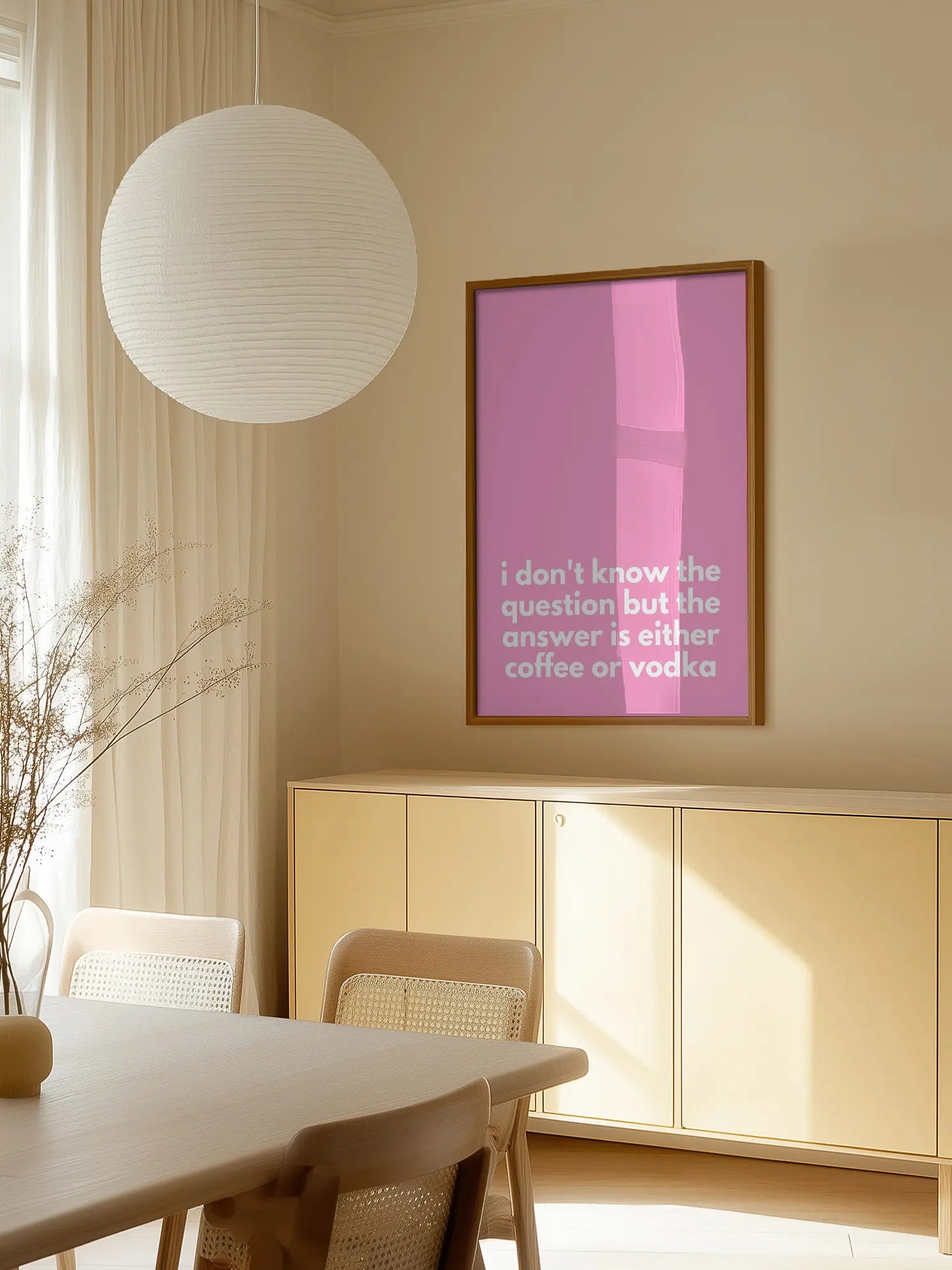 Coffee oder Vodka Quote Poster
