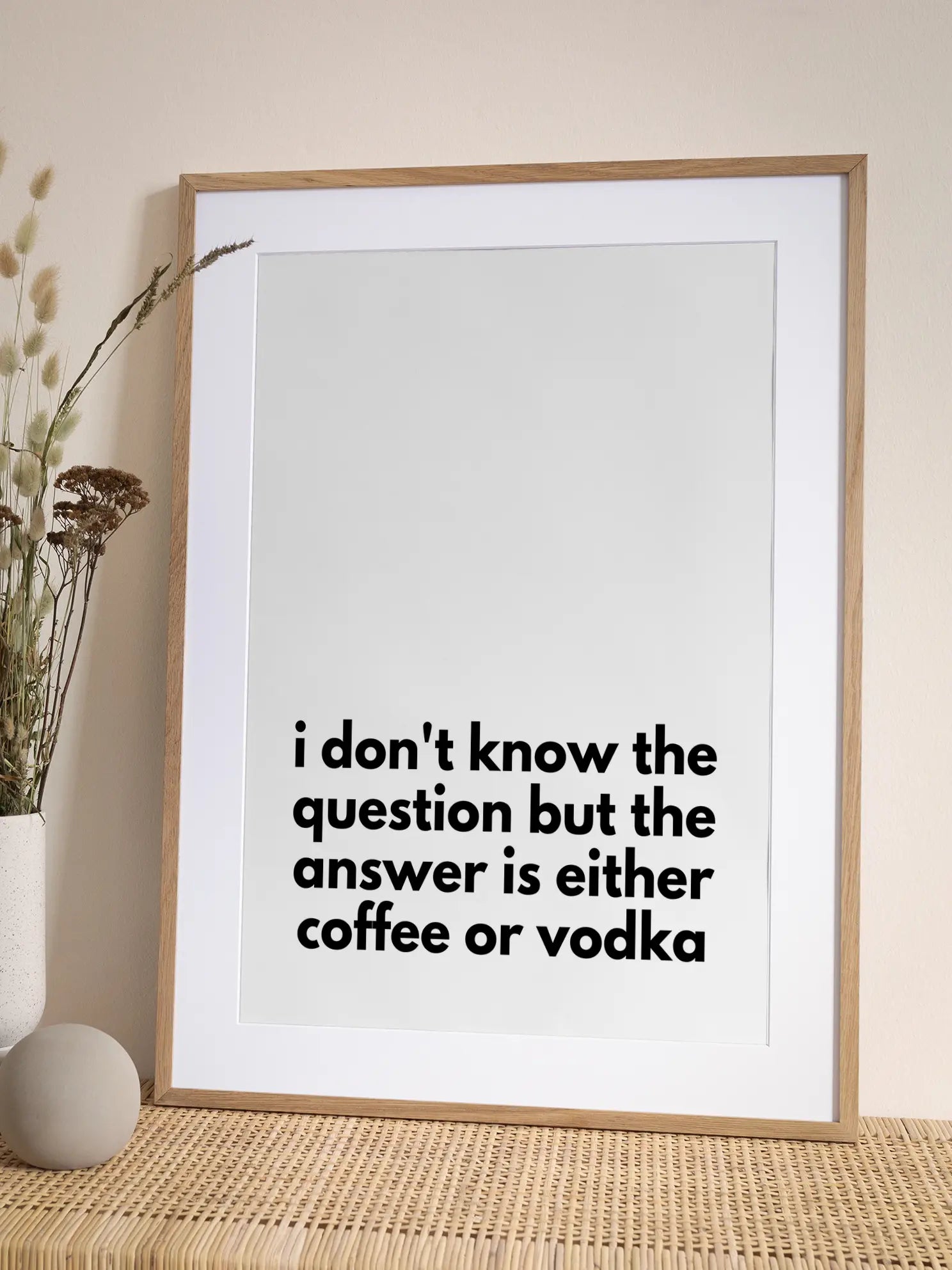 Coffee or Vodka Poster