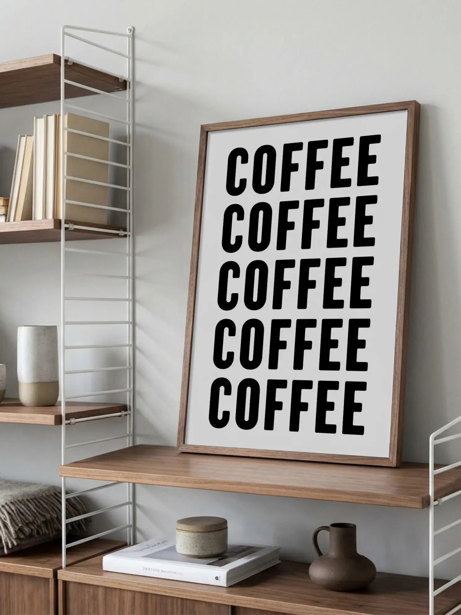 Coffee Word Repeat Design Poster