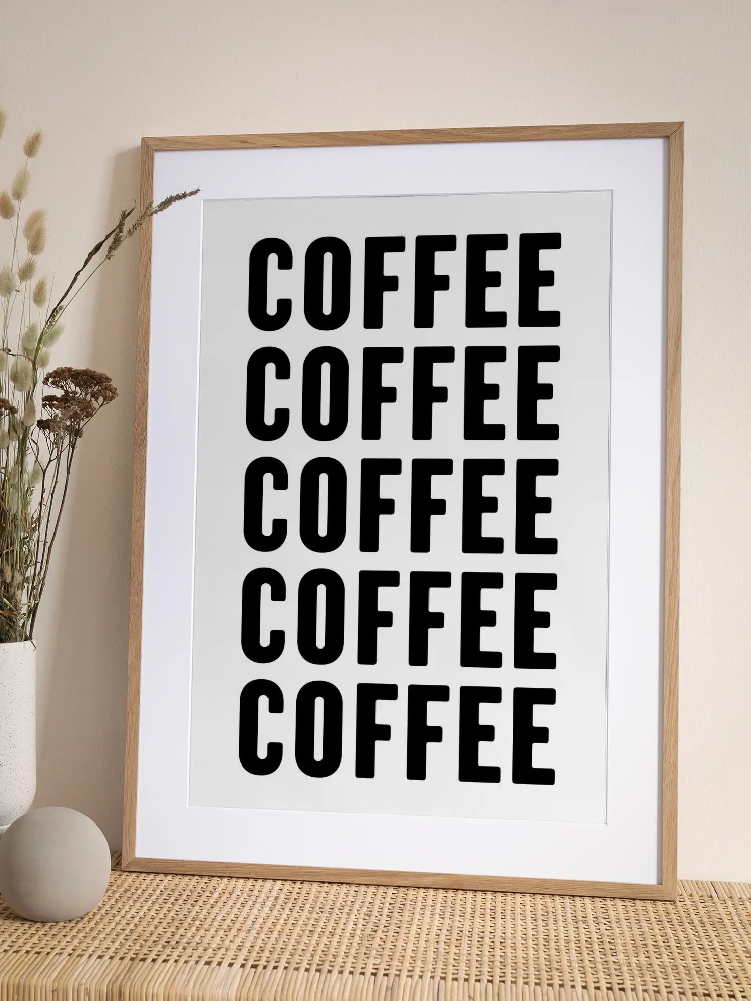 Coffee Word Repeat Design Poster
