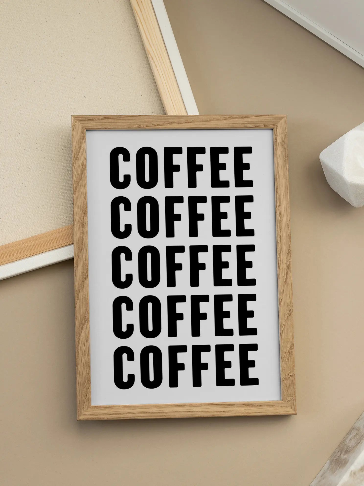 Coffee Word Repeat Design Poster