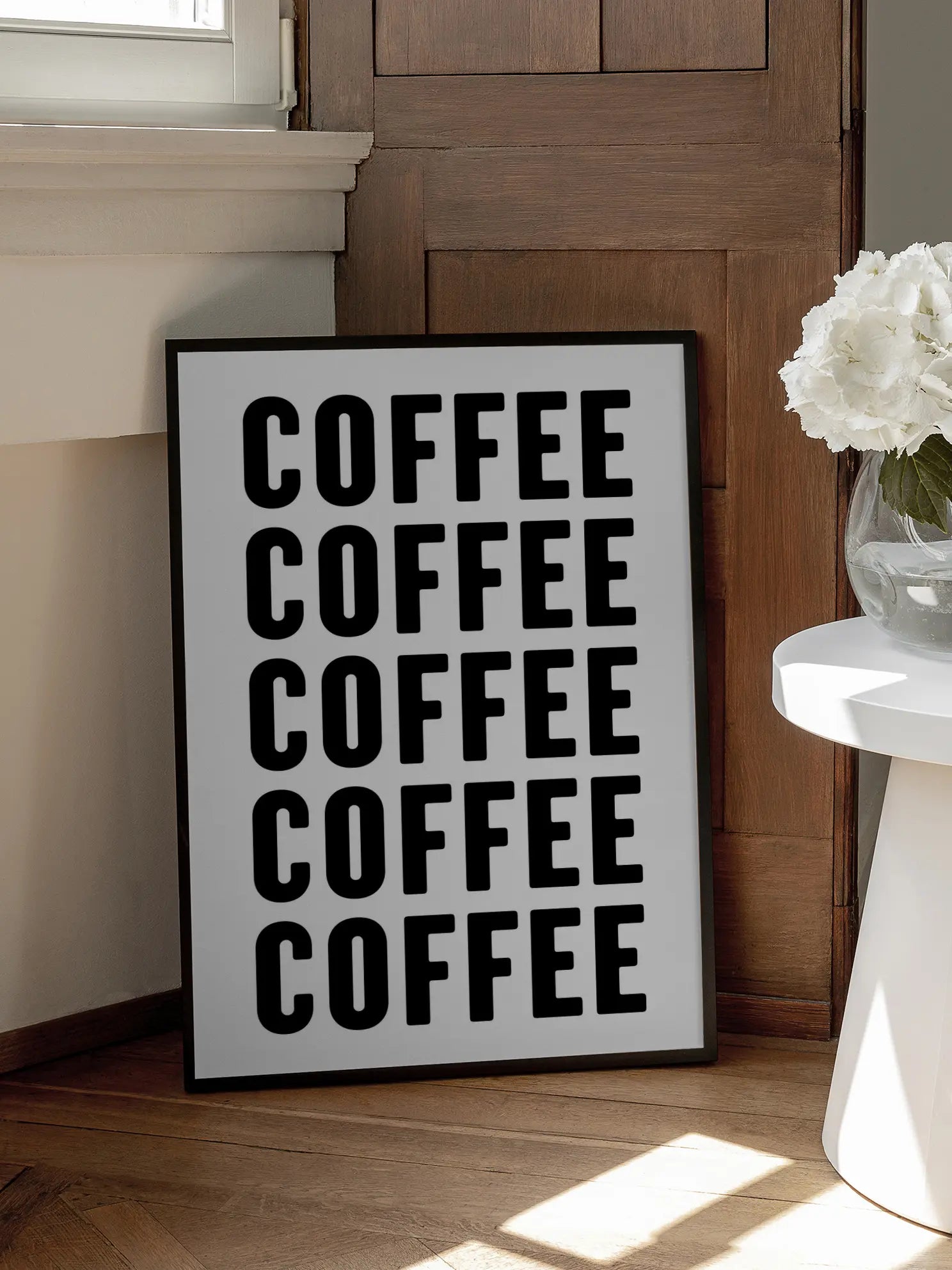 Coffee Word Repeat Design Poster