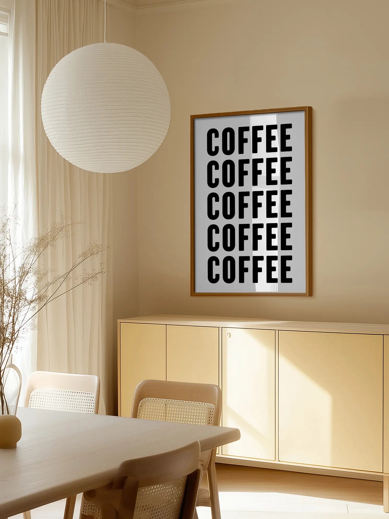 Coffee Word Repeat Design Poster