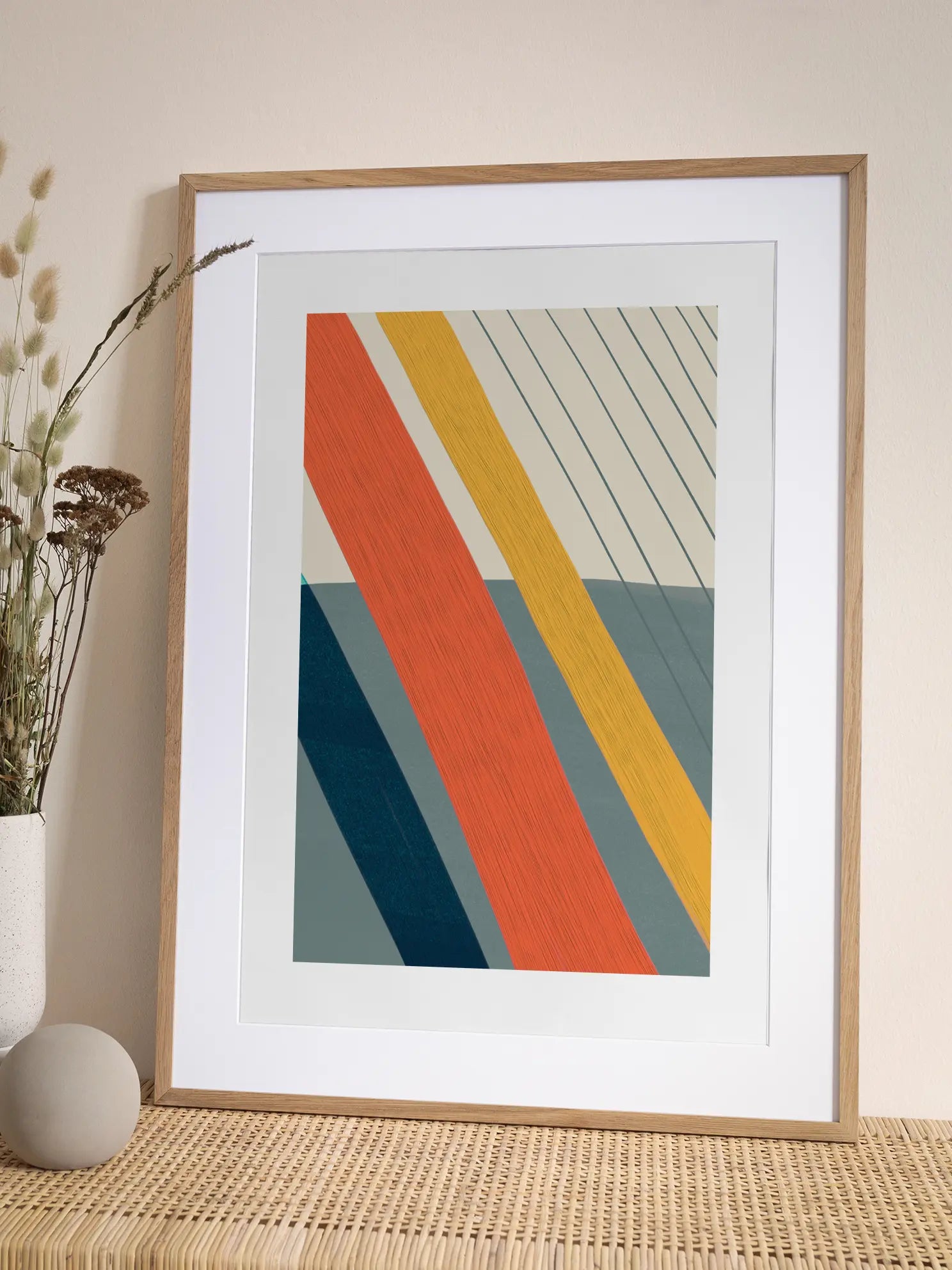 Color Block Stripes Poster
