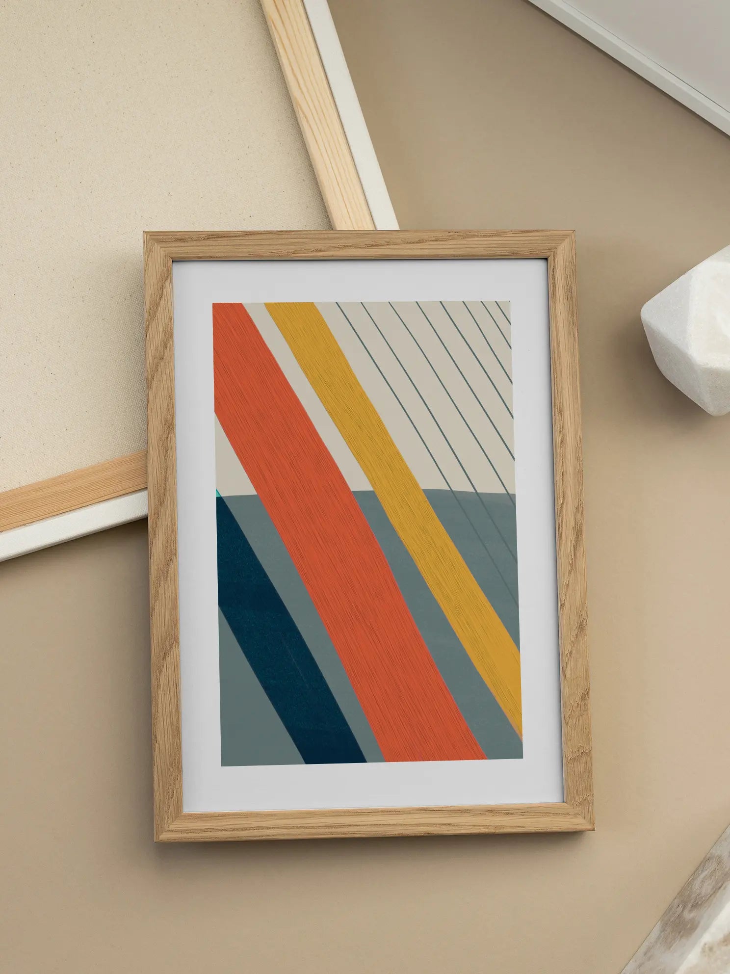 Color Block Stripes Poster
