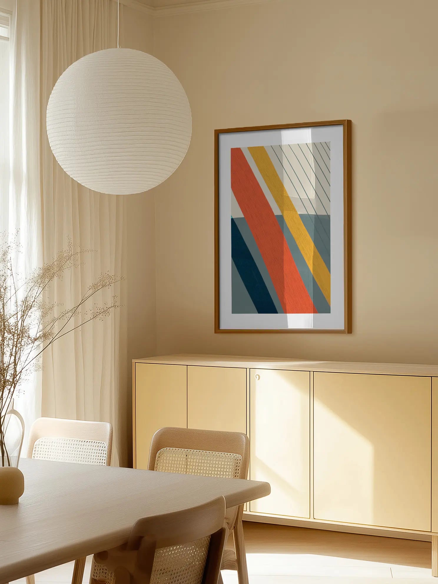Color Block Stripes Poster