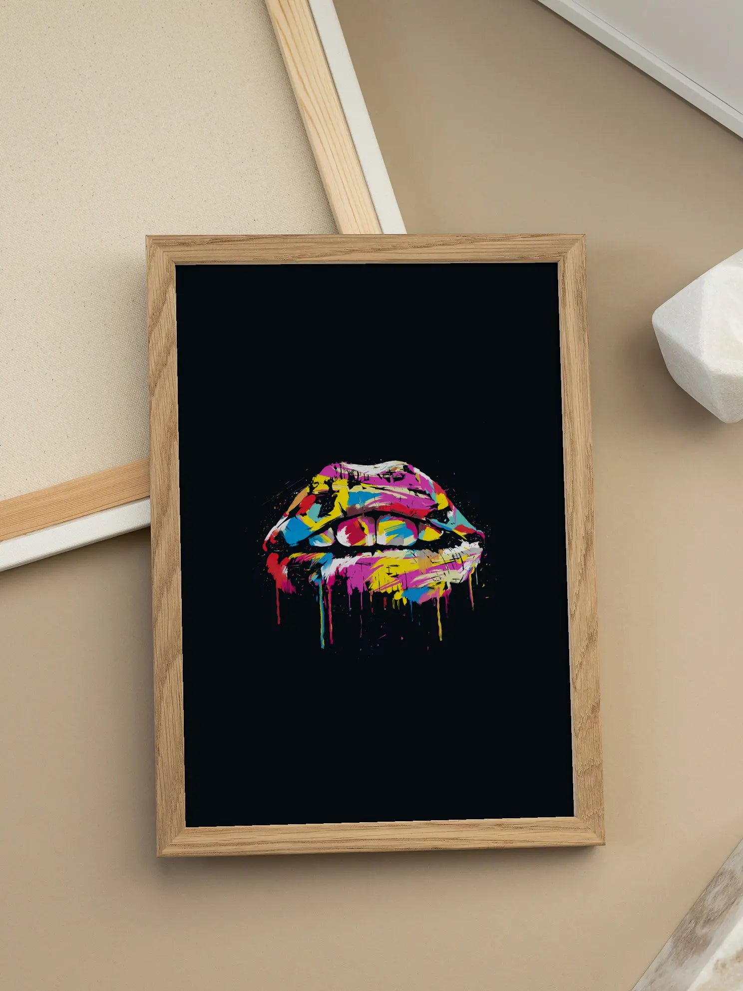 Color Splash Lips Poster