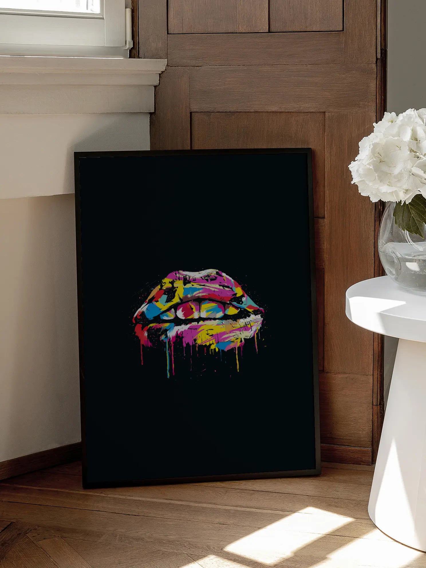 Color Splash Lips Poster